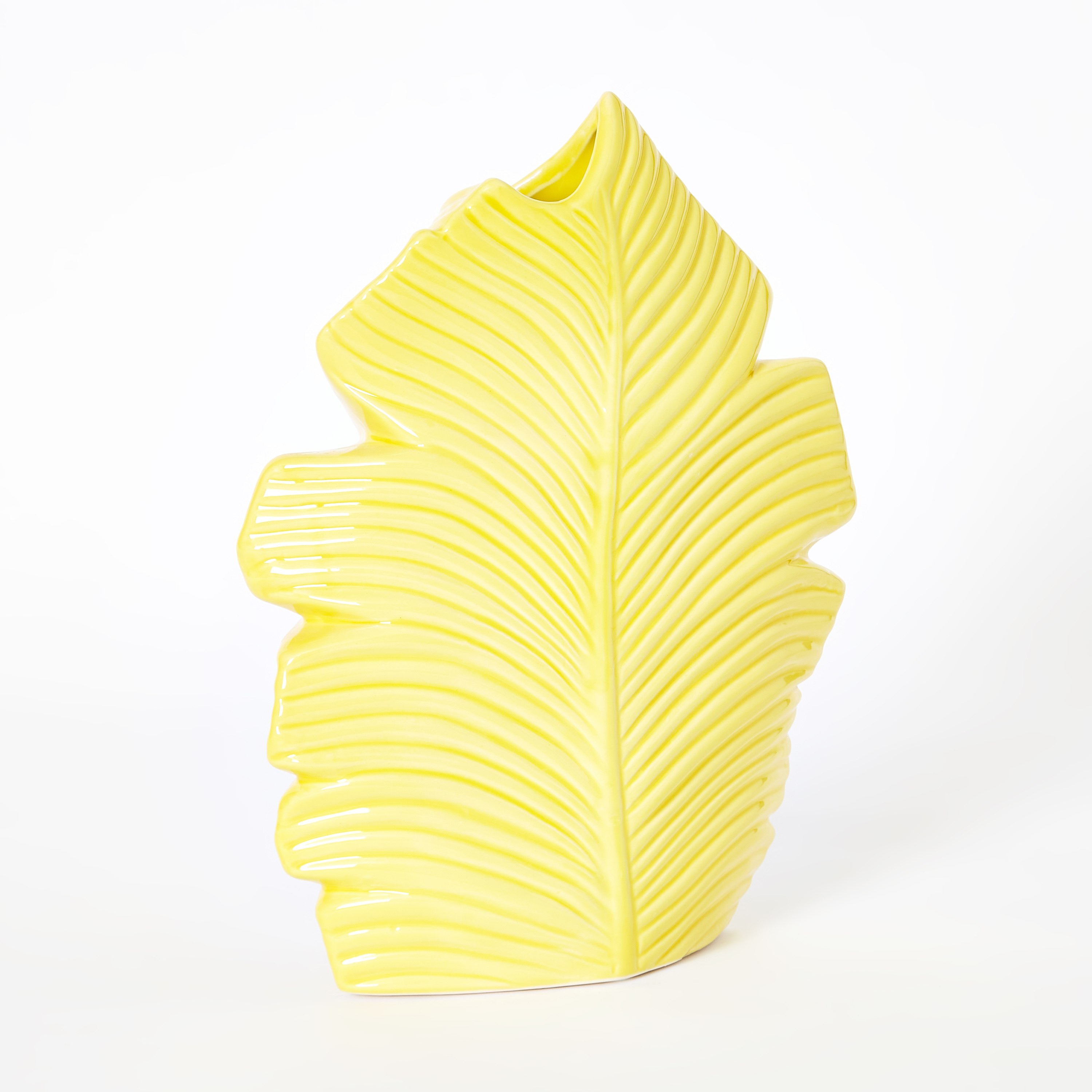 مزهرية سيراميك بتصميم ورق الموز من ديوك - 21.5x9.3x27.5 سم-hbxbedroom-decorandaccessories-vases-image-5