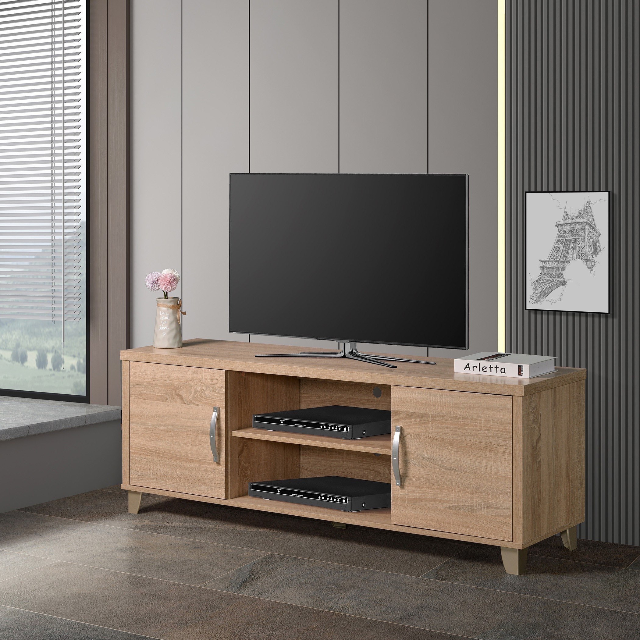وحدة تلفزيون برومو للتلفزيونات حتى 65 بوصة من كايرو-hbxlivingroom-mediaunitsandstorage-tvunits-image-1
