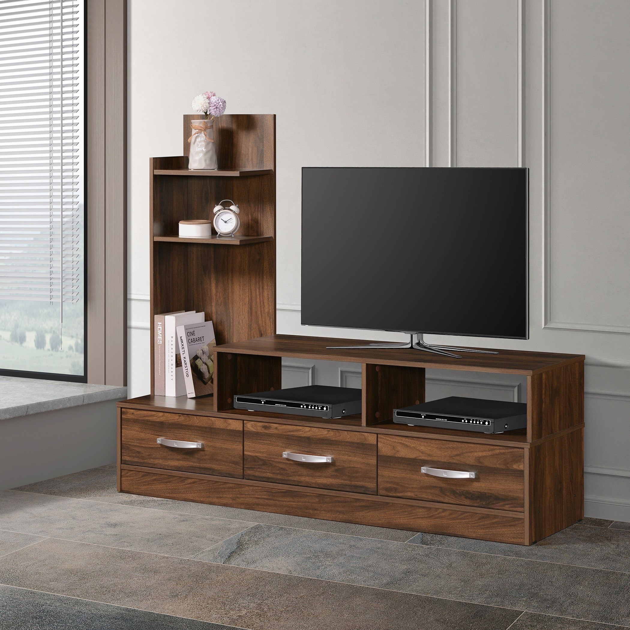 وحدة عرض متعددة الاستخدامات للتلفزيونات حتى 50 بوصة من كايرو-hbxlivingroom-mediaunitsandstorage-wallunits-image-1