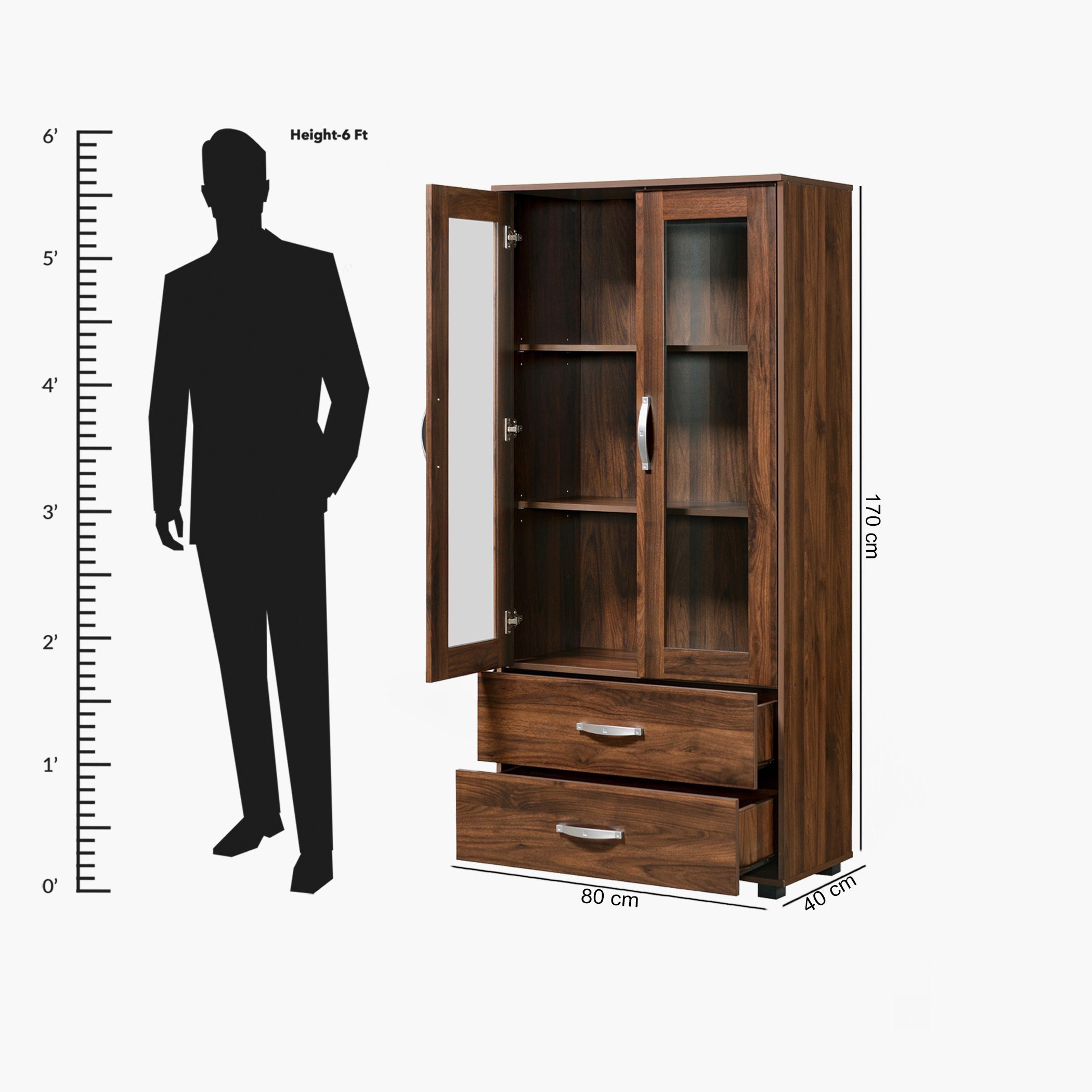 Kairo 2-Door Showcase with 2 Drawers-hbxfurniture-office-bookcases-image-9
