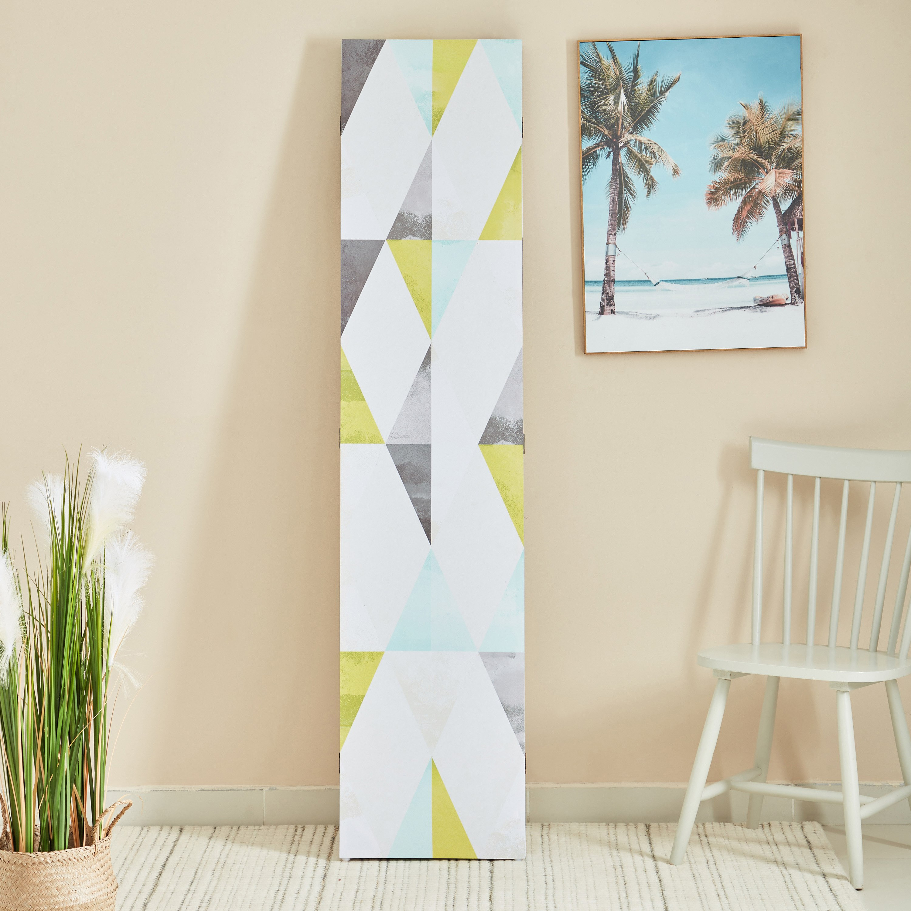 Petra Diamond Pattern Print 3-Panel Foldable Screen - 120x3x180 cm-PROMO_HB_AE_B1G1_250925-image-2