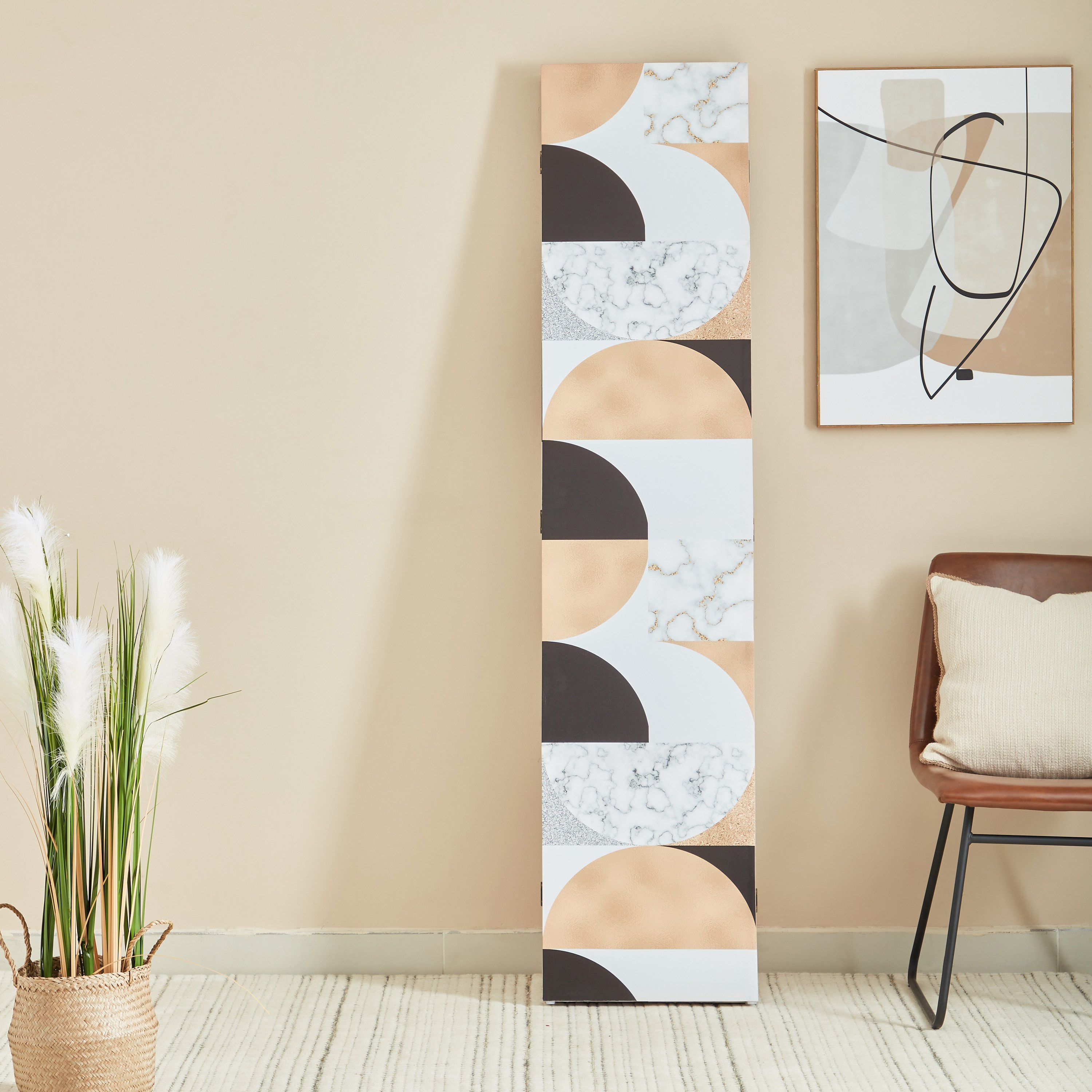 شاشة قابلة للطي ثلاثية الألواح بطبعات أنماط دائرية من بترا - 120x3x180 سم-PROMO_HB_AE_B1G1_250925-image-2