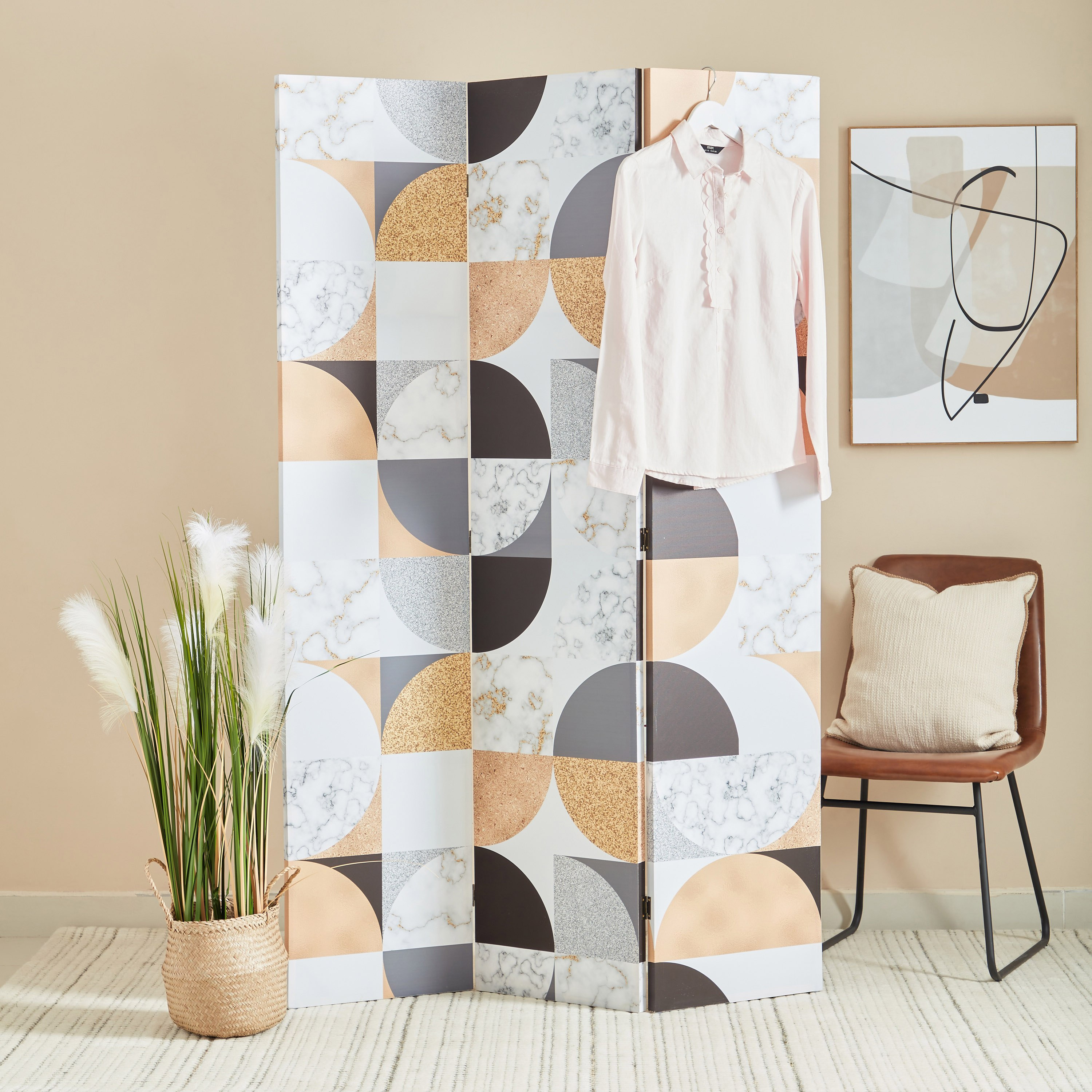 شاشة قابلة للطي ثلاثية الألواح بطبعات أنماط دائرية من بترا - 120x3x180 سم-PROMO_HB_AE_B1G1_250925-image-5