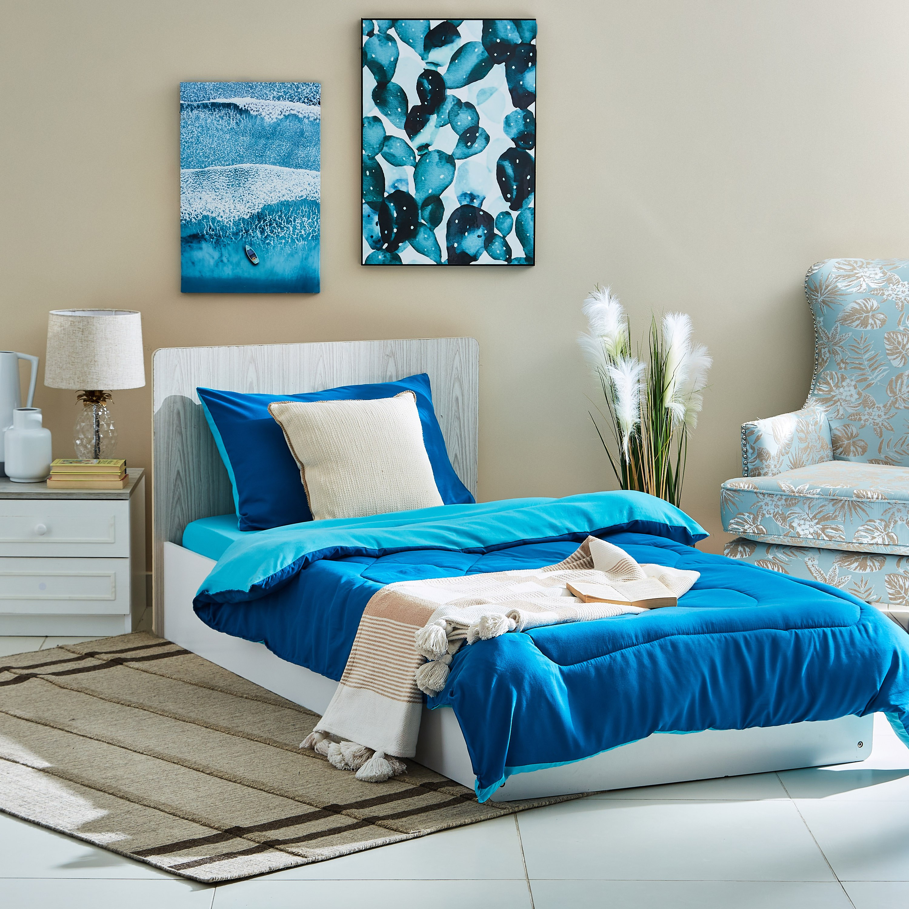 طقم لحاف فردي من الألياف الدقيقة يستخدم على الوجهين قطعتين من ديربي - 135x220 سم-hbxkidsandyouth-beddingandfurnishings-comfortersets-image-5