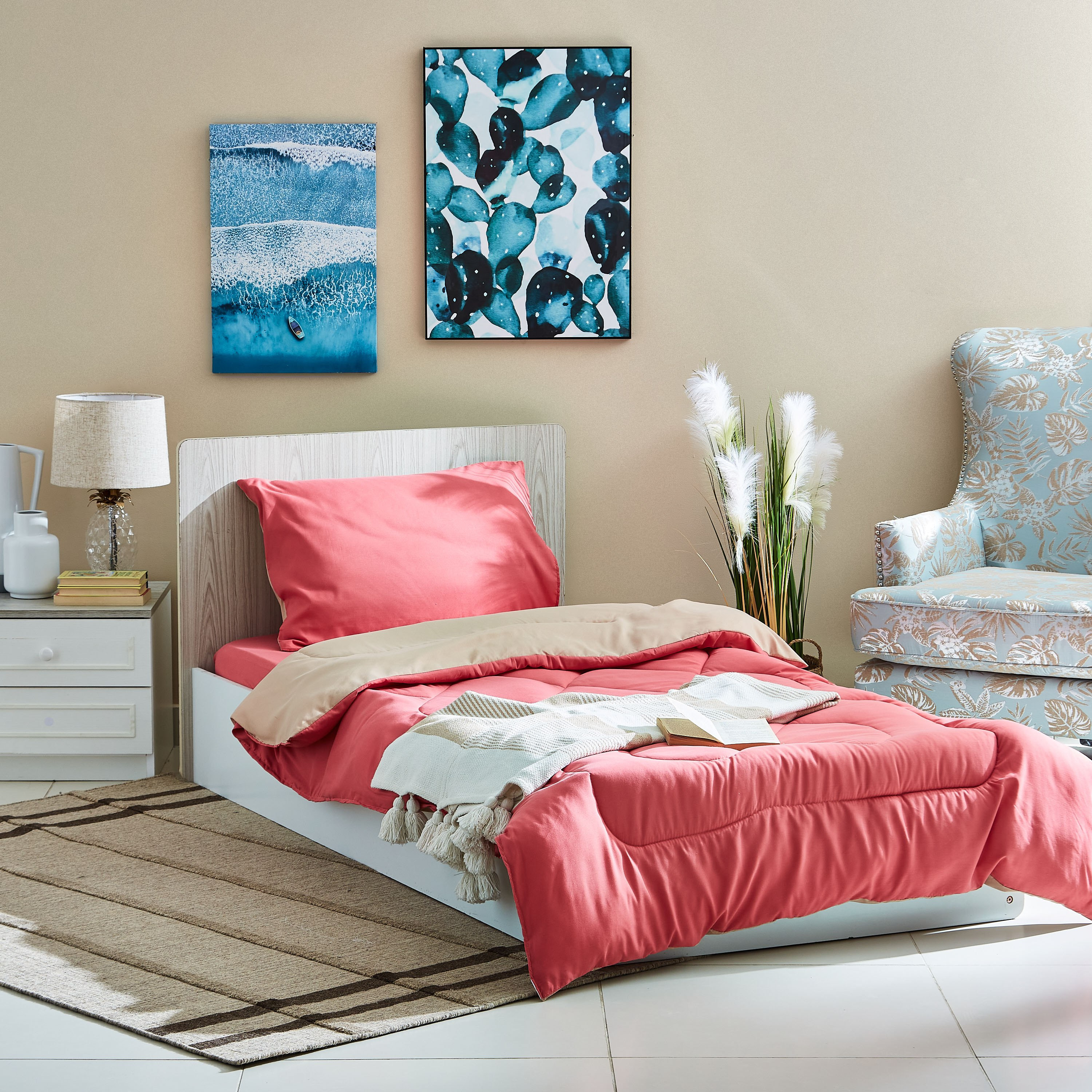 طقم لحاف فردي من الألياف الدقيقة يستخدم على الوجهين قطعتين من ديربي - 135x220 سم-hbxkidsandyouth-beddingandfurnishings-comfortersets-image-5