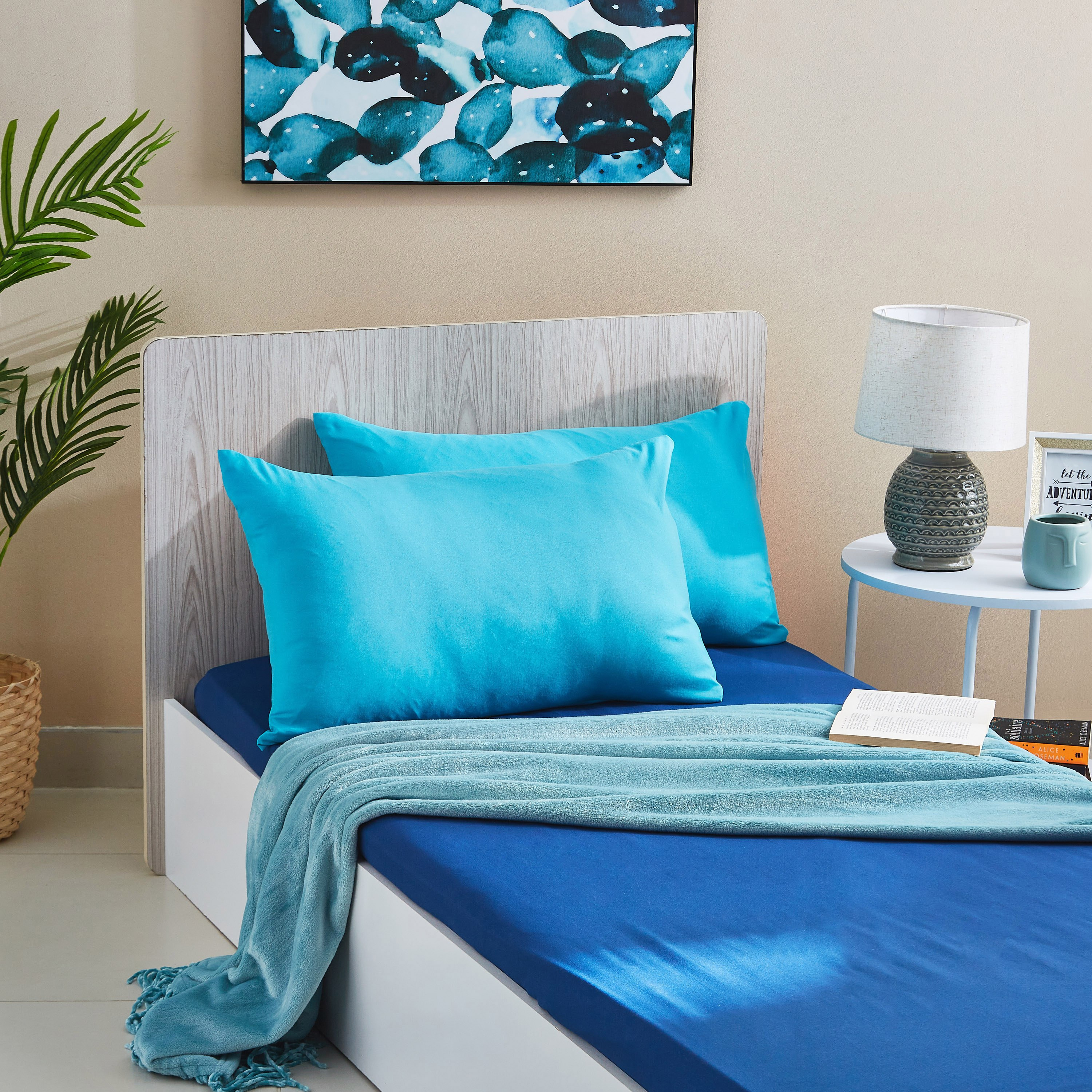طقم غطاء وسادة سادة من الألياف الدقيقة قطعتين من ديربي - 45x70 سم-hbxhomeware-hbxbedroom-image-4