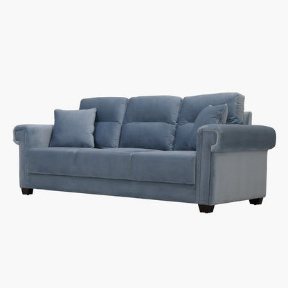 Glory 3-Seater Velvet Sofa with 2 Cushions