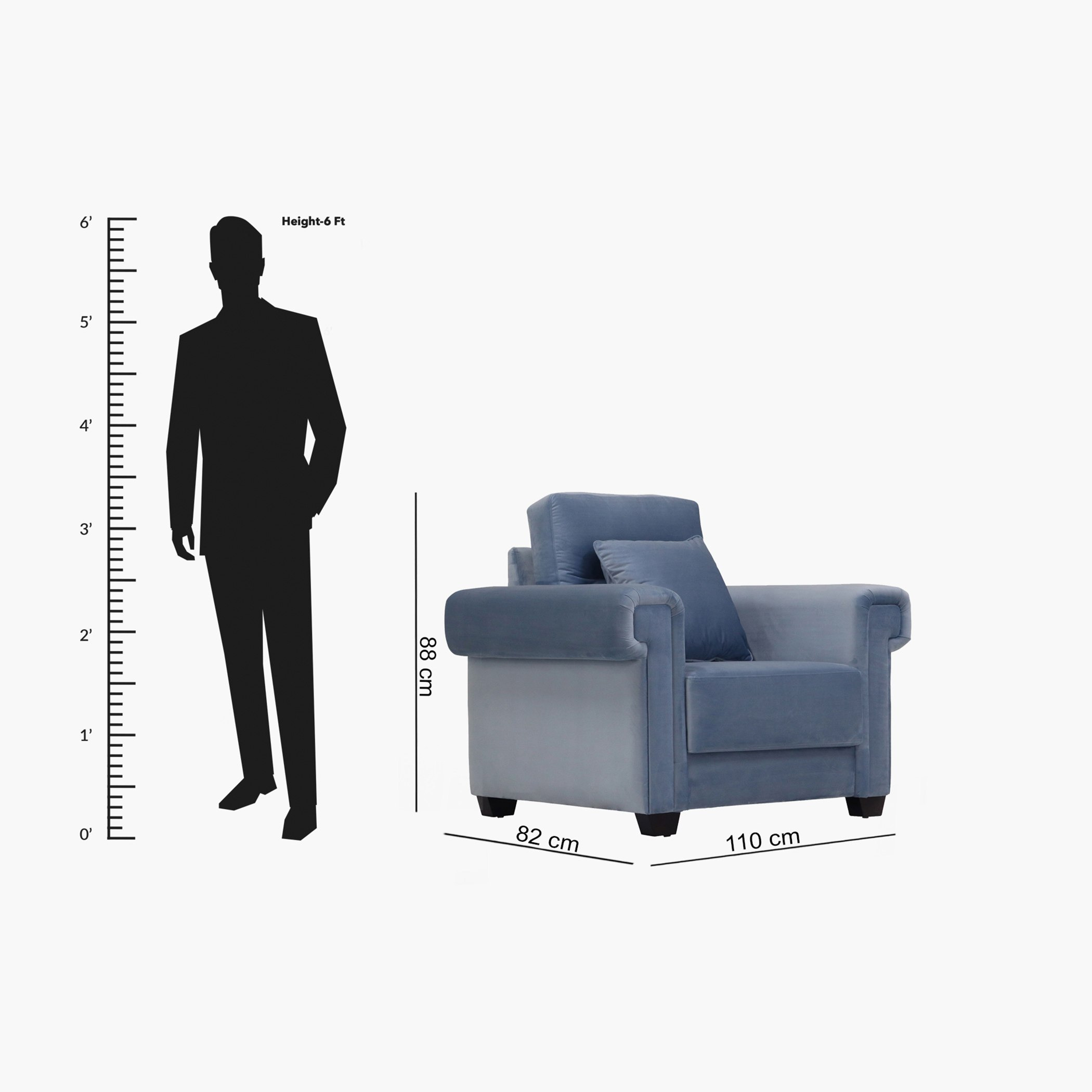 كنبة مخمليّة مقعد واحد مع وسادة من جلوري-hbxlivingroom-sofasandarmchairs-sofas-image-5
