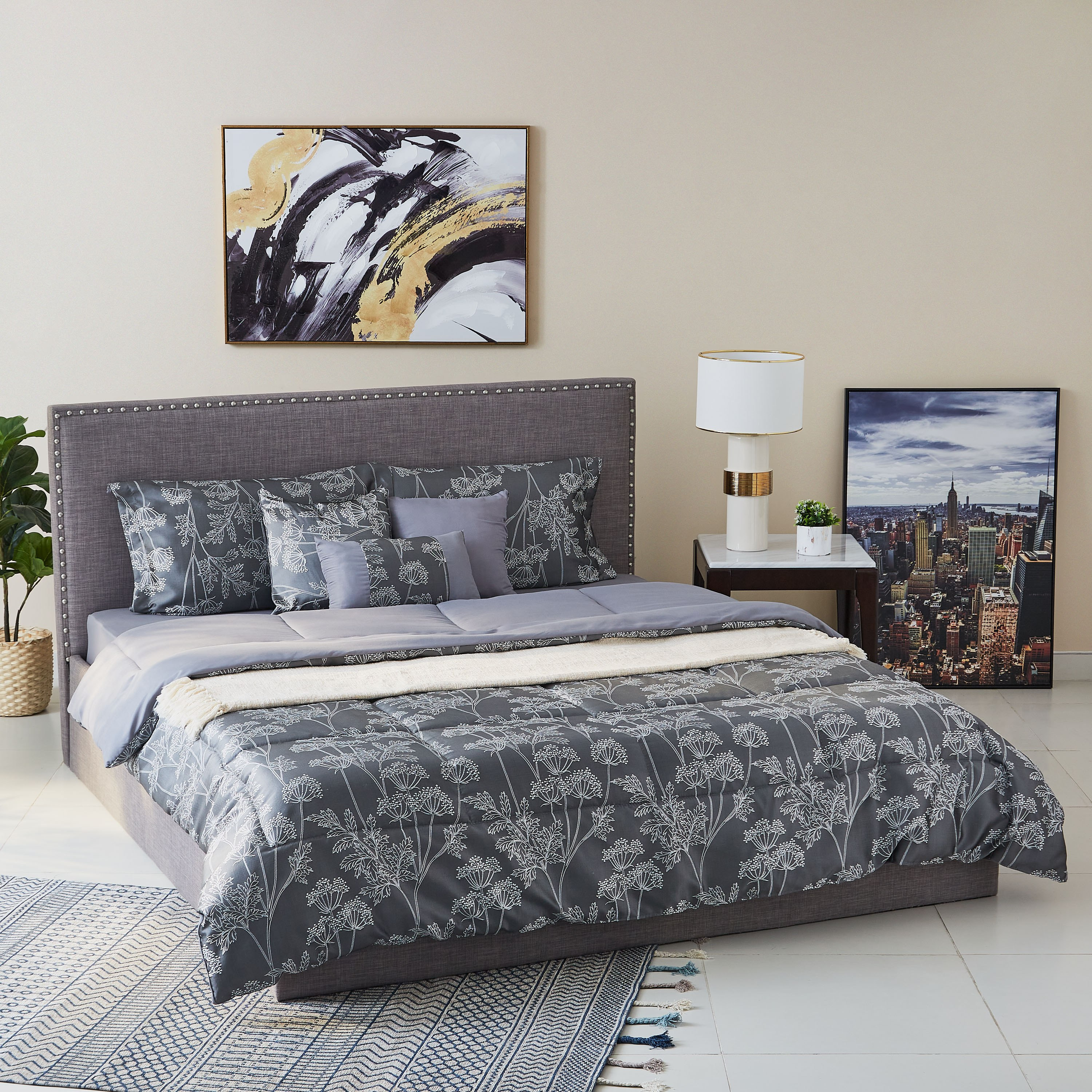 طقم لحاف سوبر كينج جاكار 7 قطع من فاونا - 240x260 سم-hbxhomeware-hbxdecorandfurnishings-image-10