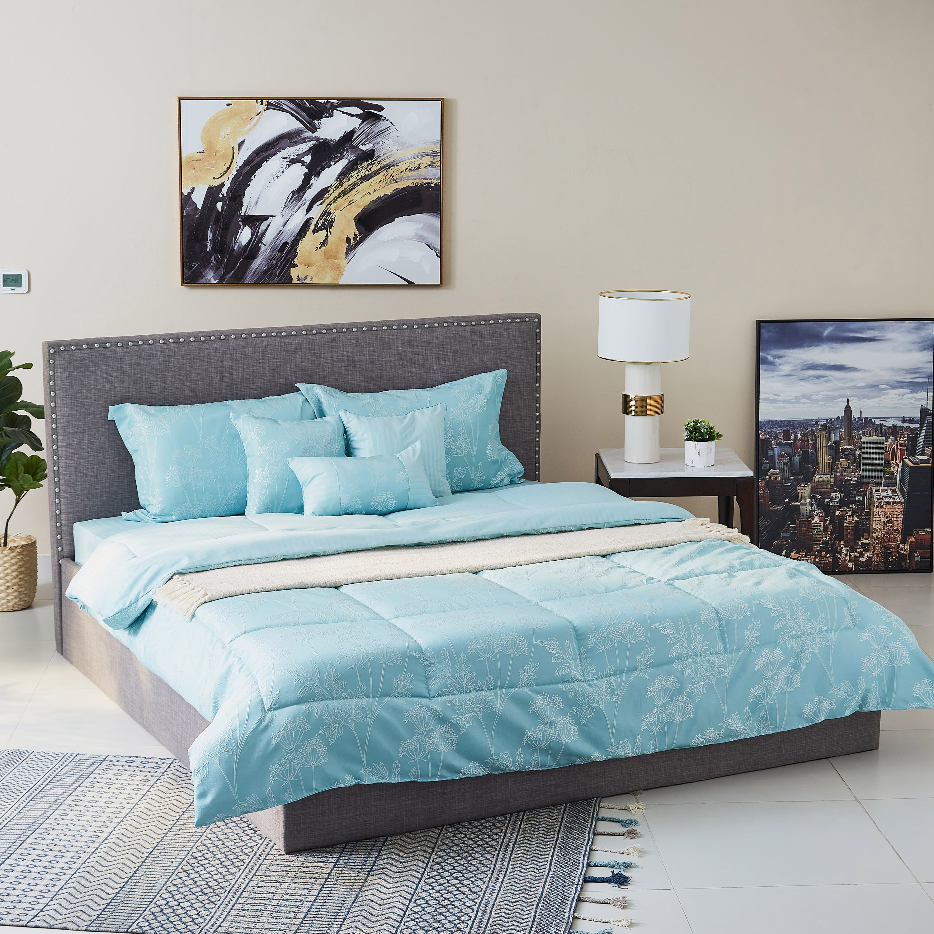 طقم لحاف سوبر كينج جاكار 7 قطع من فاونا - 240x260 سم-hbxhomeware-hbxdecorandfurnishings-image-2