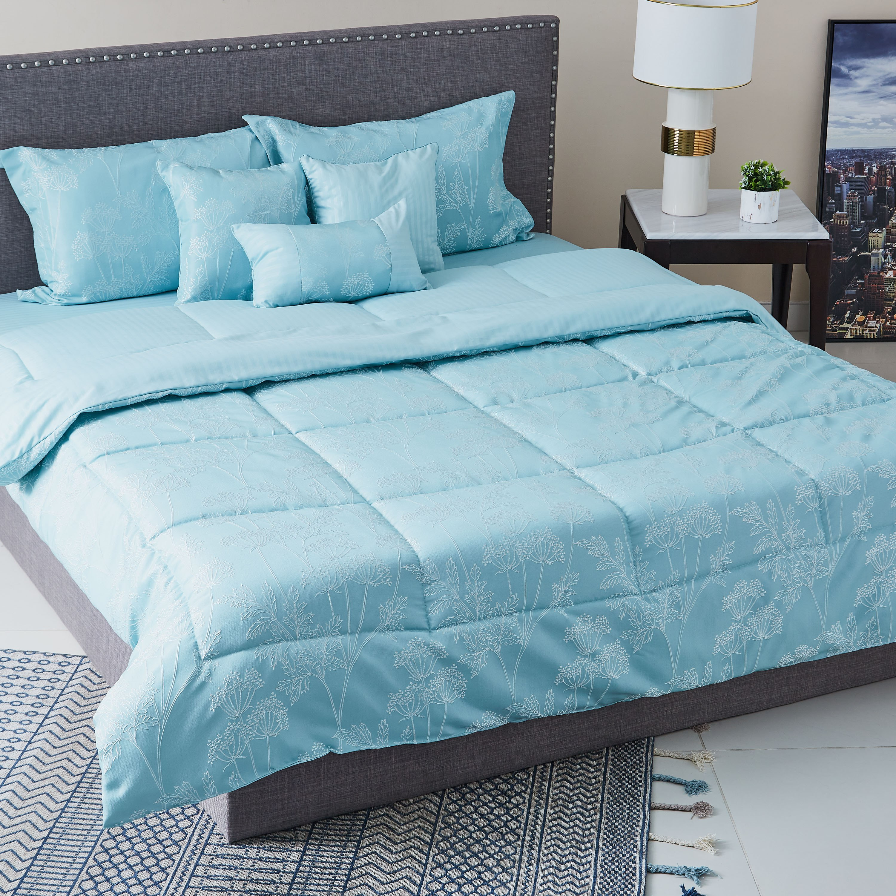 طقم لحاف سوبر كينج جاكار 7 قطع من فاونا - 240x260 سم-hbxhomeware-hbxdecorandfurnishings-image-3