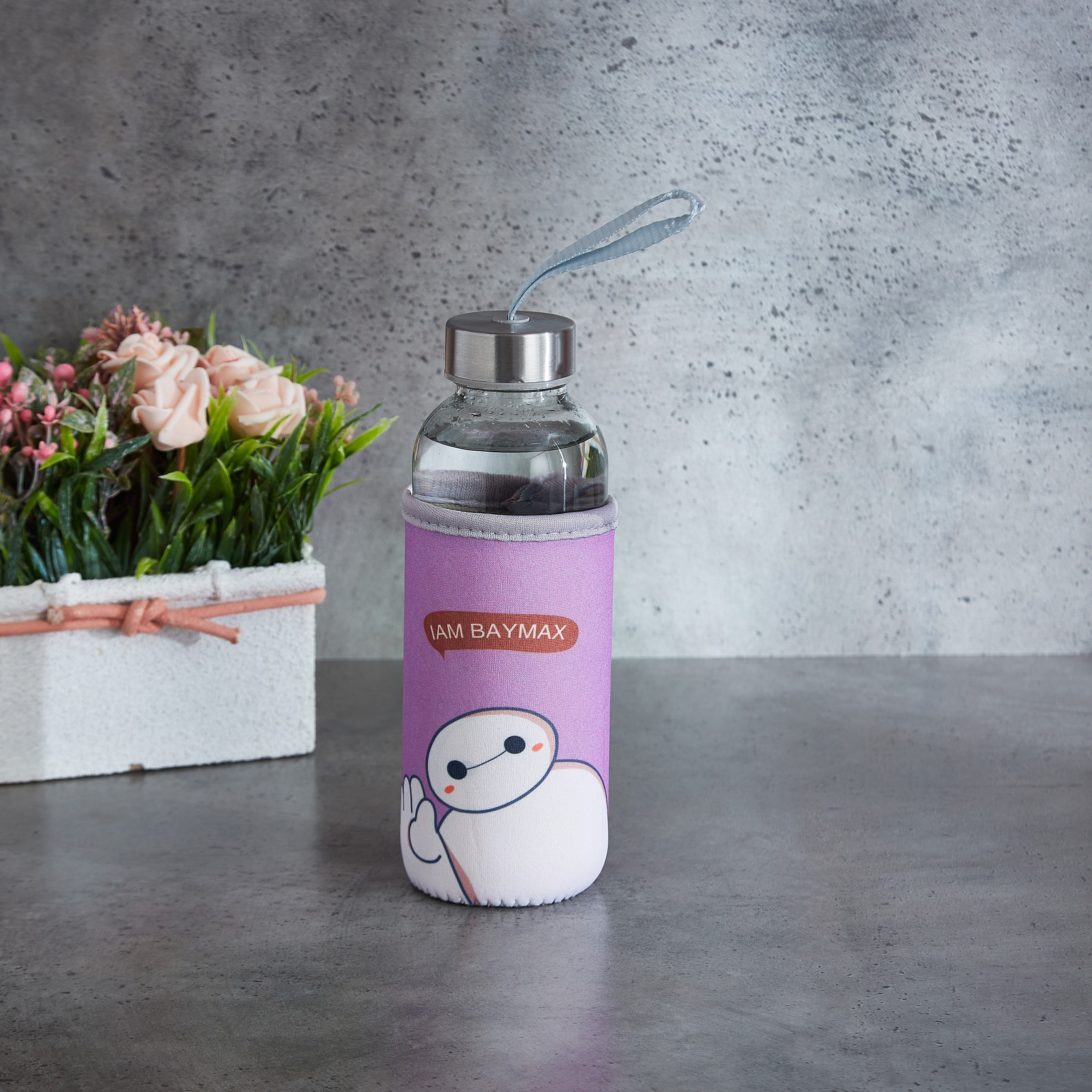 قارورة مياه زجاجية مع جراب - 400 مل-hbxhomeware-hbxkitchen-image-1