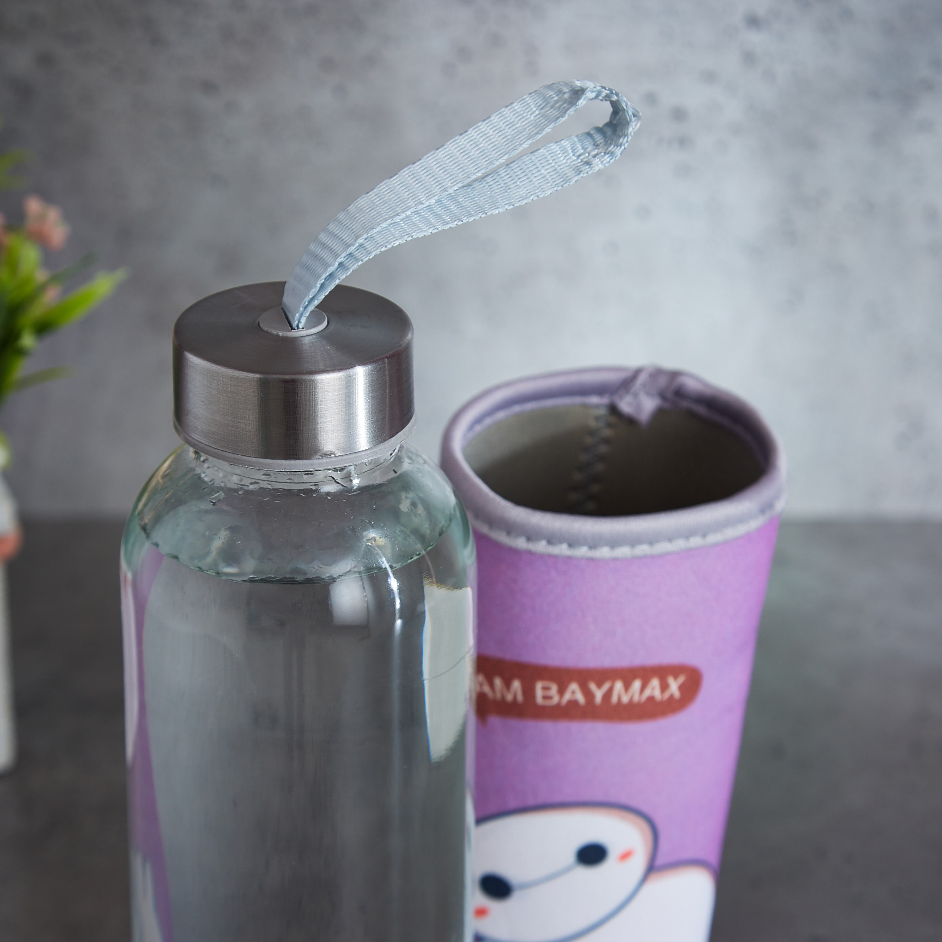 قارورة مياه زجاجية مع جراب - 400 مل-hbxhomeware-hbxkitchen-image-3