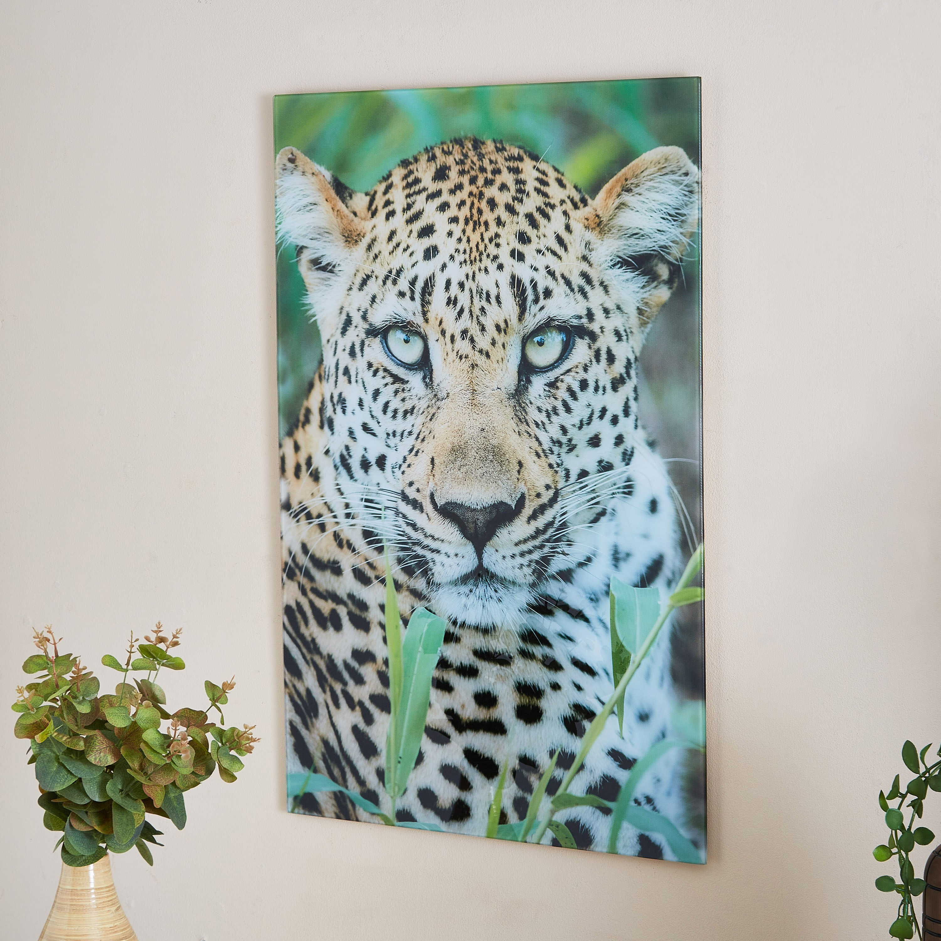 لوحة جدارية من الزجاج المعالج حرارياً لتصميم فهد من كلود - 50x1x70 سم-hbxhomeware-hbxdecorandfurnishings-image-2