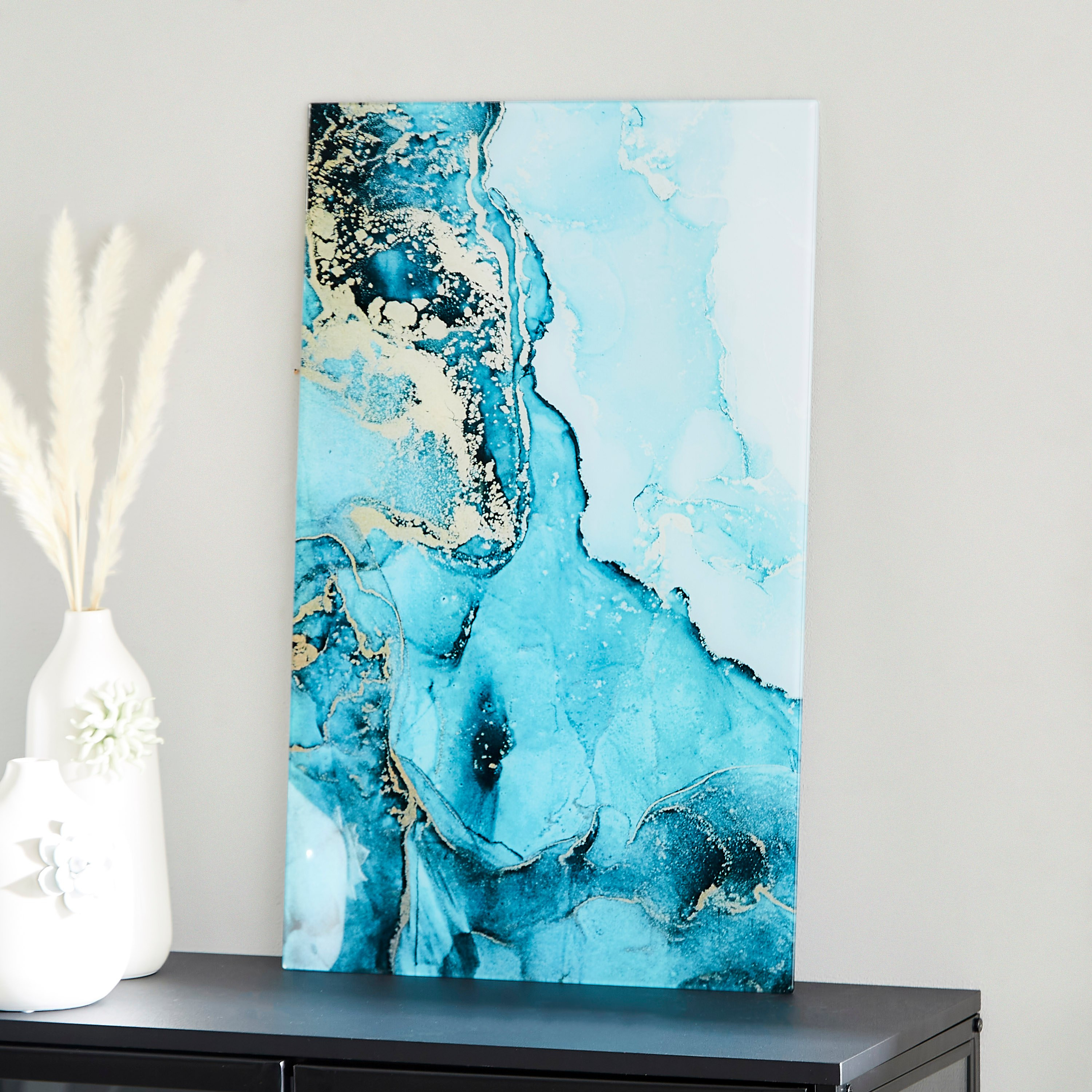 Claude Abstract Tempered Glass Wall Art - 40x1x60 cm-hbxhomeware-hbxdecorandfurnishings-image-2