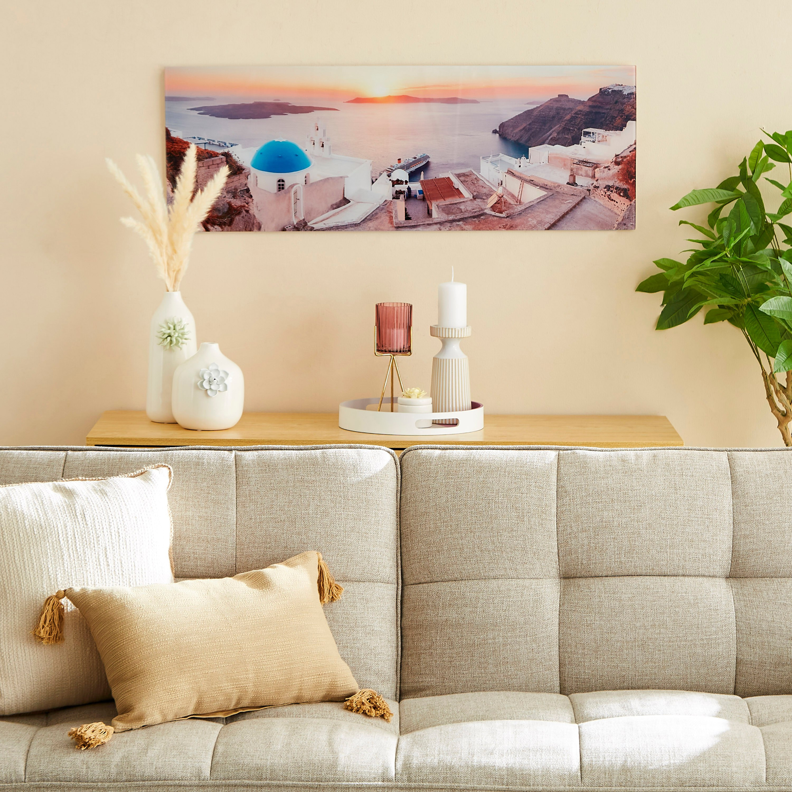 زينة حائط من الزجاج المعالج حراريًا سانتوريني من كلود - 100x1x35 سم-hbxhomeware-hbxdecorandfurnishings-image-3