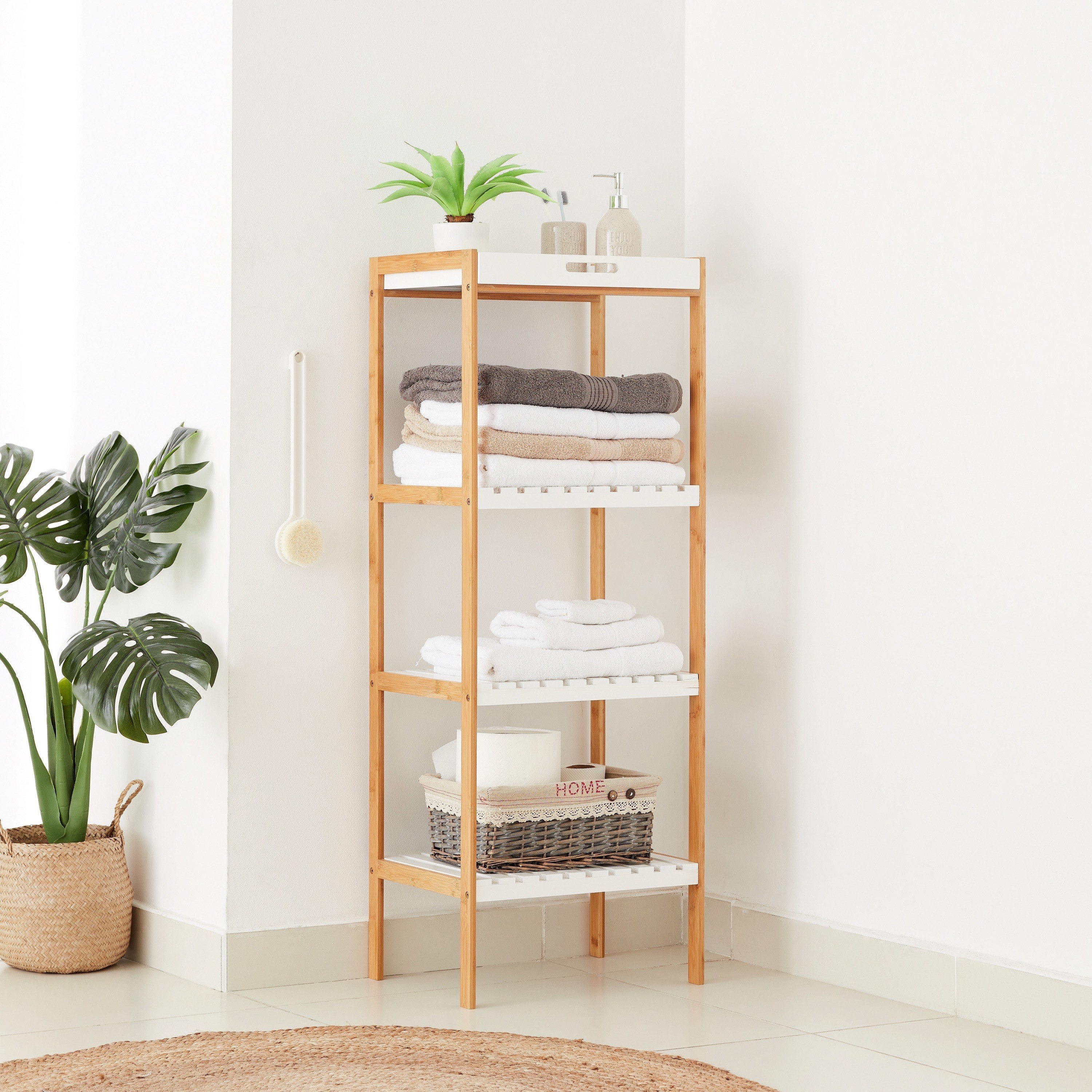 رف تخزين حمام 4 مستويات من لكزس - 45x35x120 سم-hbxbedroom-bedroomaccessories-bedroomstorage-image-2