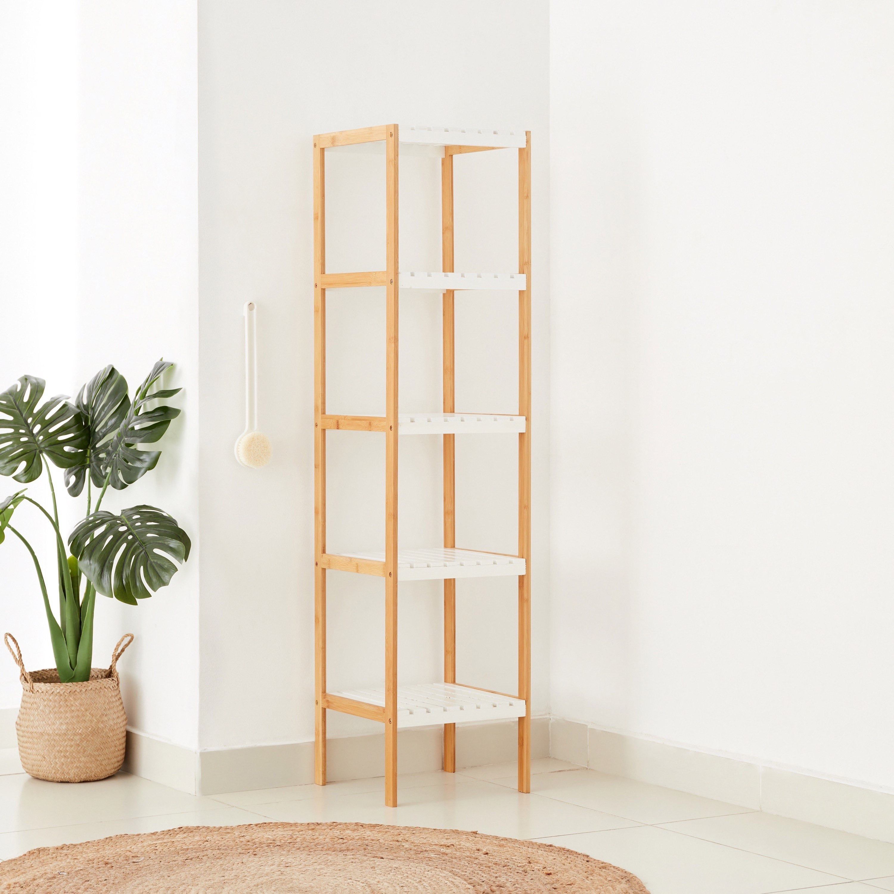 رف تخزين حمّام 5 مستويات لكزس - 33.8x33x140 سم-hbxbedroom-bedroomaccessories-bedroomstorage-image-1
