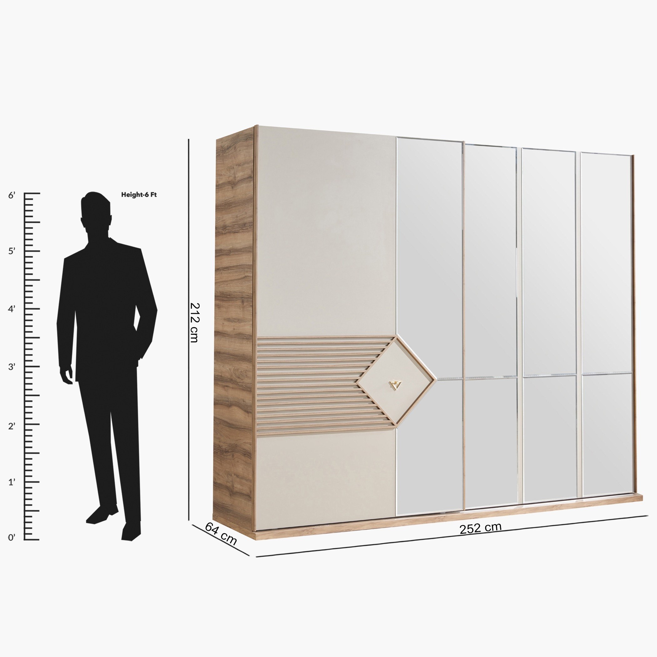 خزانة ملابس بباب انزلاقي ومرآة من إيفريست-hbxfurniture-wardrobes-image-9