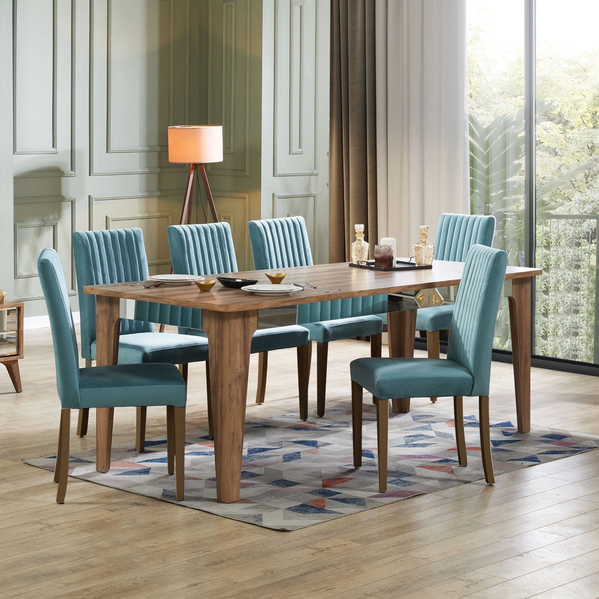 طقم سفرة 8 مقاعد من إفرست-hbxfurniture-diningtablesandsets-diningsets-eightseater-image-1
