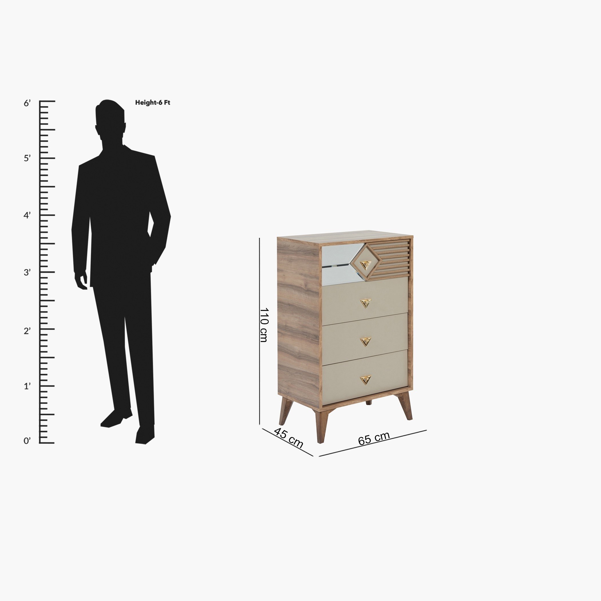 وحدة 4 أدراج من إفرست-hbxfurniture-dressersandchests-chestofdrawers-image-8