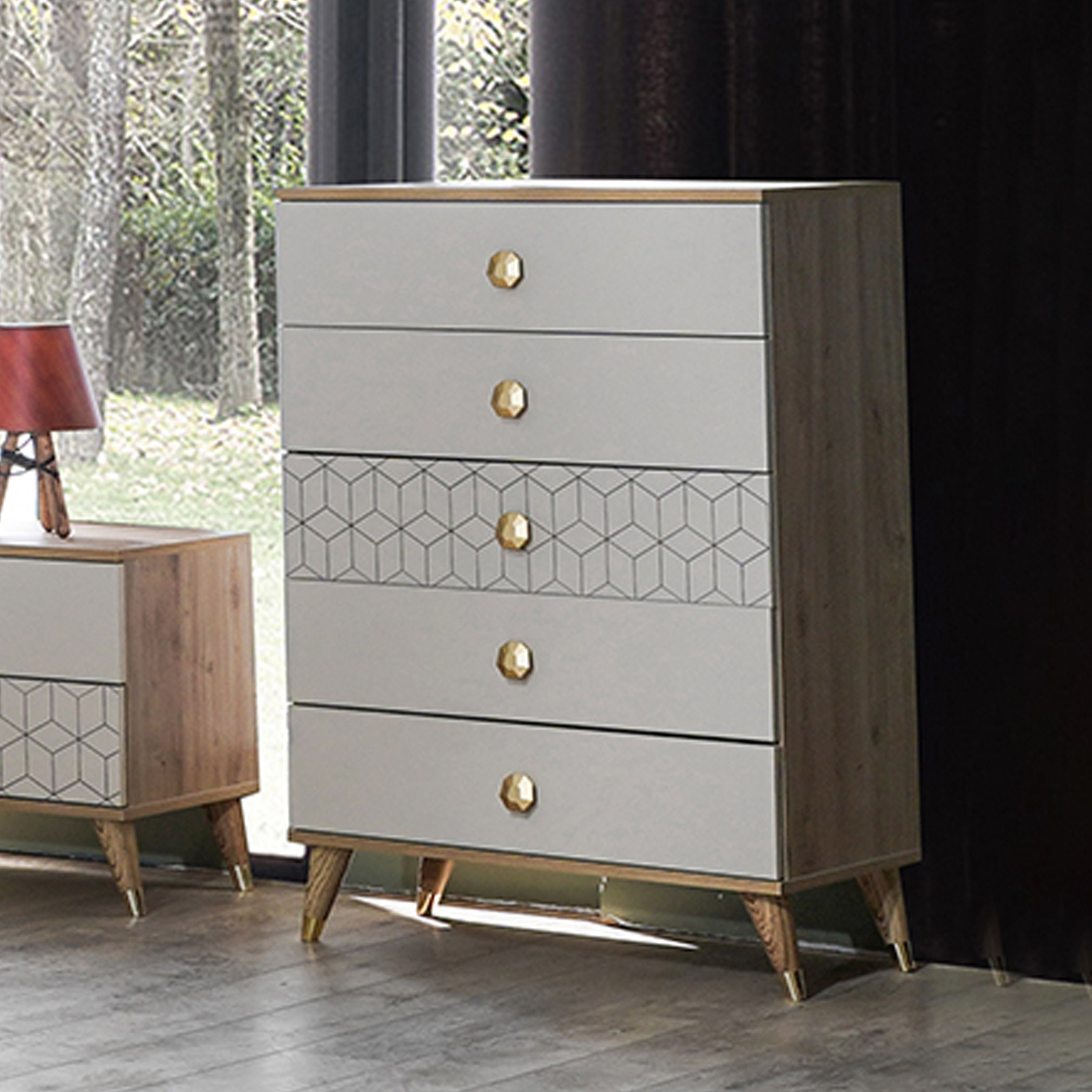 وحدة تخزين 5 أدراج من بانادورا-hbxfurniture-dressersandchests-chestofdrawers-image-1