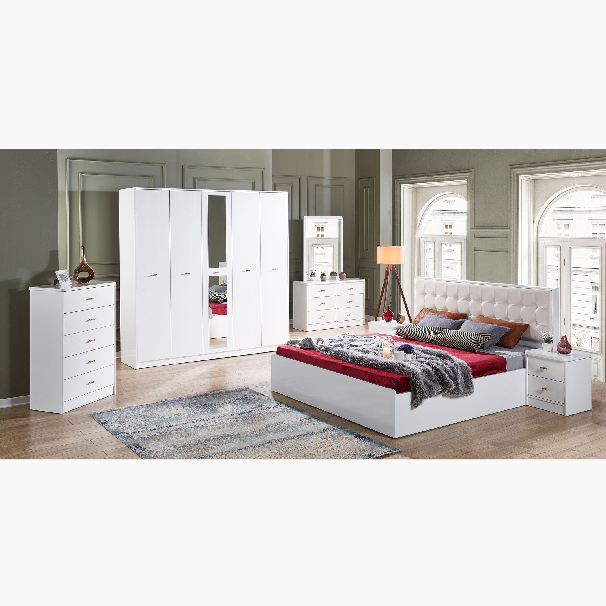 وحدة تخزين 5 أدراج من هارلي-hbxfurniture-dressersandchests-chestofdrawers-image-5