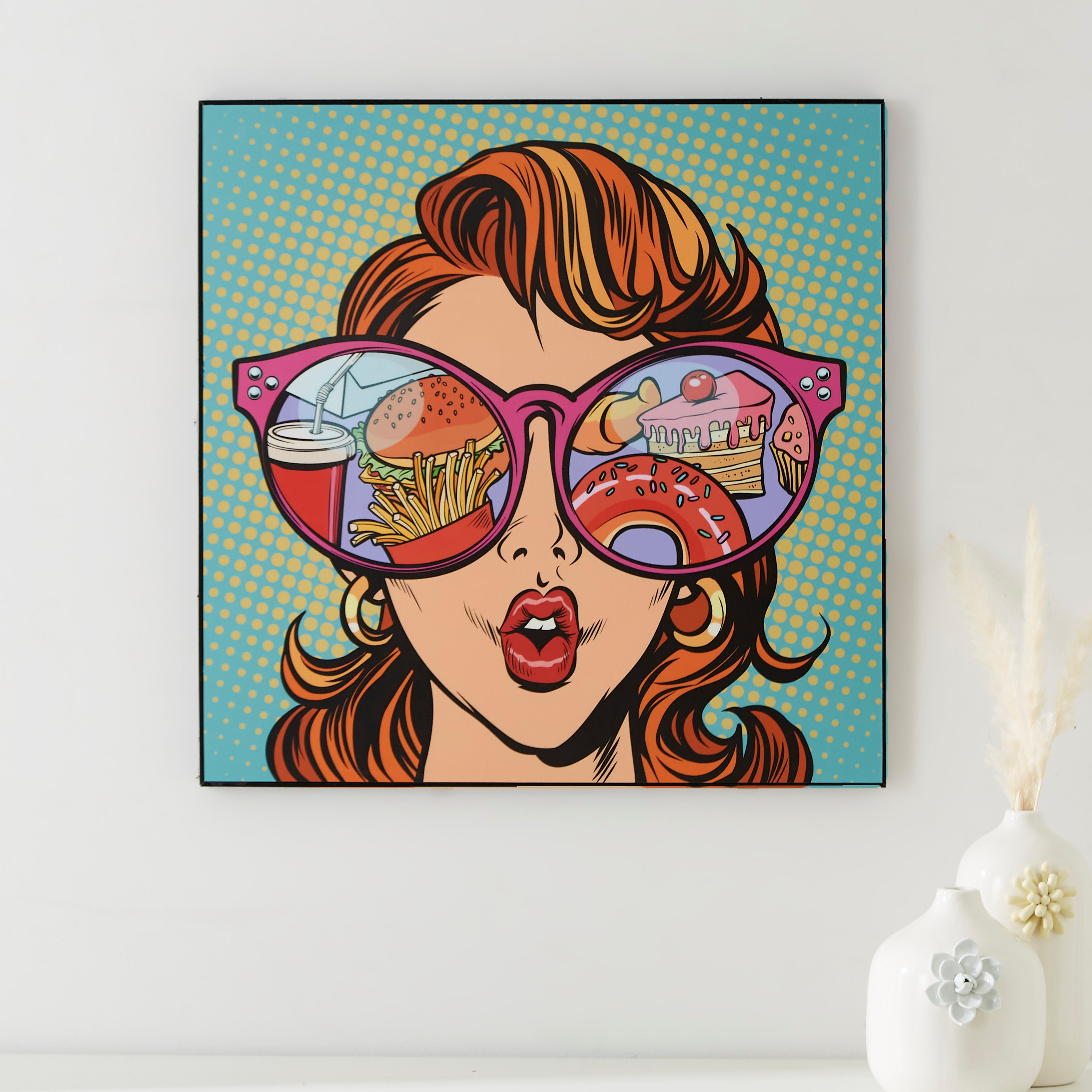 لوحة مؤطّرة لامعة بتصميم سيدة من بيترا - 60x3x60 سم-PROMO_HB_AE_B1G1_250925-image-1