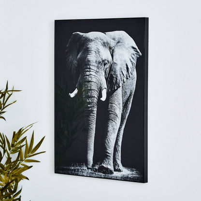 Petra Standing Elephant MDF Framed Picture - 50x3x70 cms