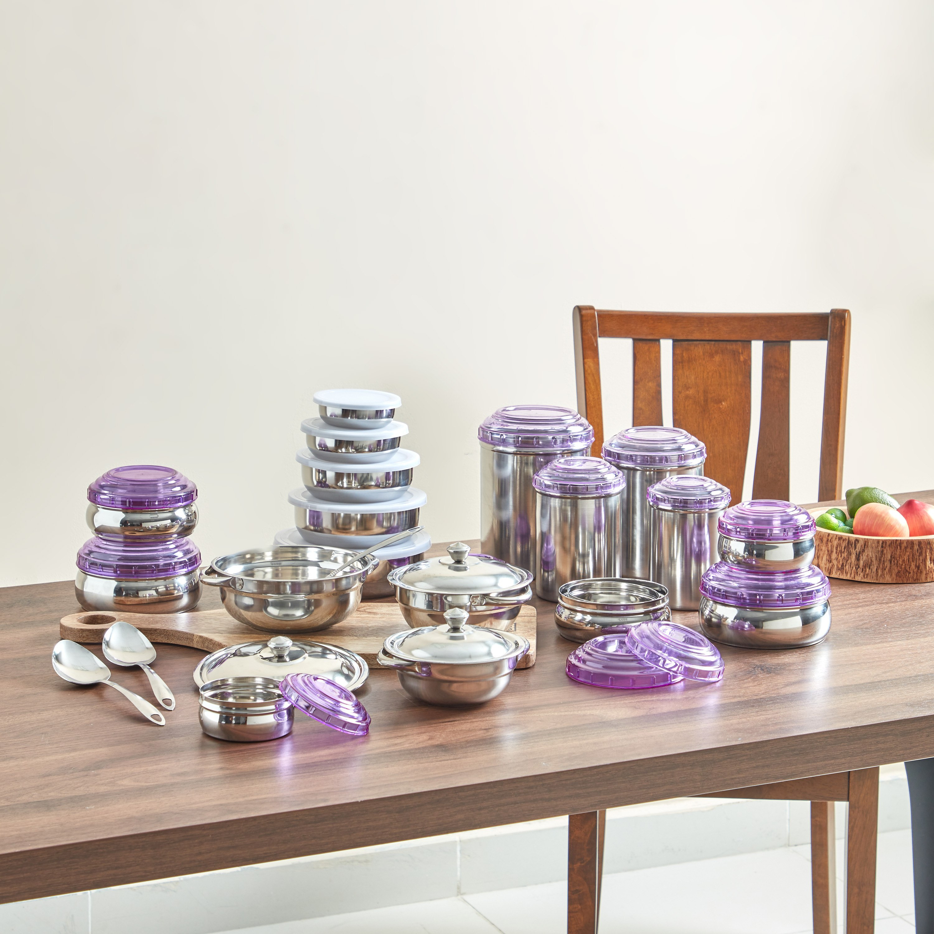 Premia 43-Piece Stainless Steel Food Storage Set-hbxhomeware-hbxkitchen-image-1