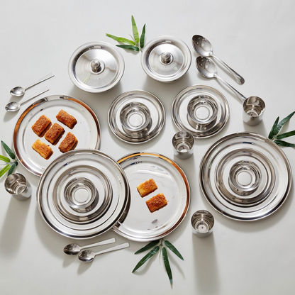 Premia 24-Piece Stainless Steel Mirror Finished Dinner Set-Dinner Sets-image-0