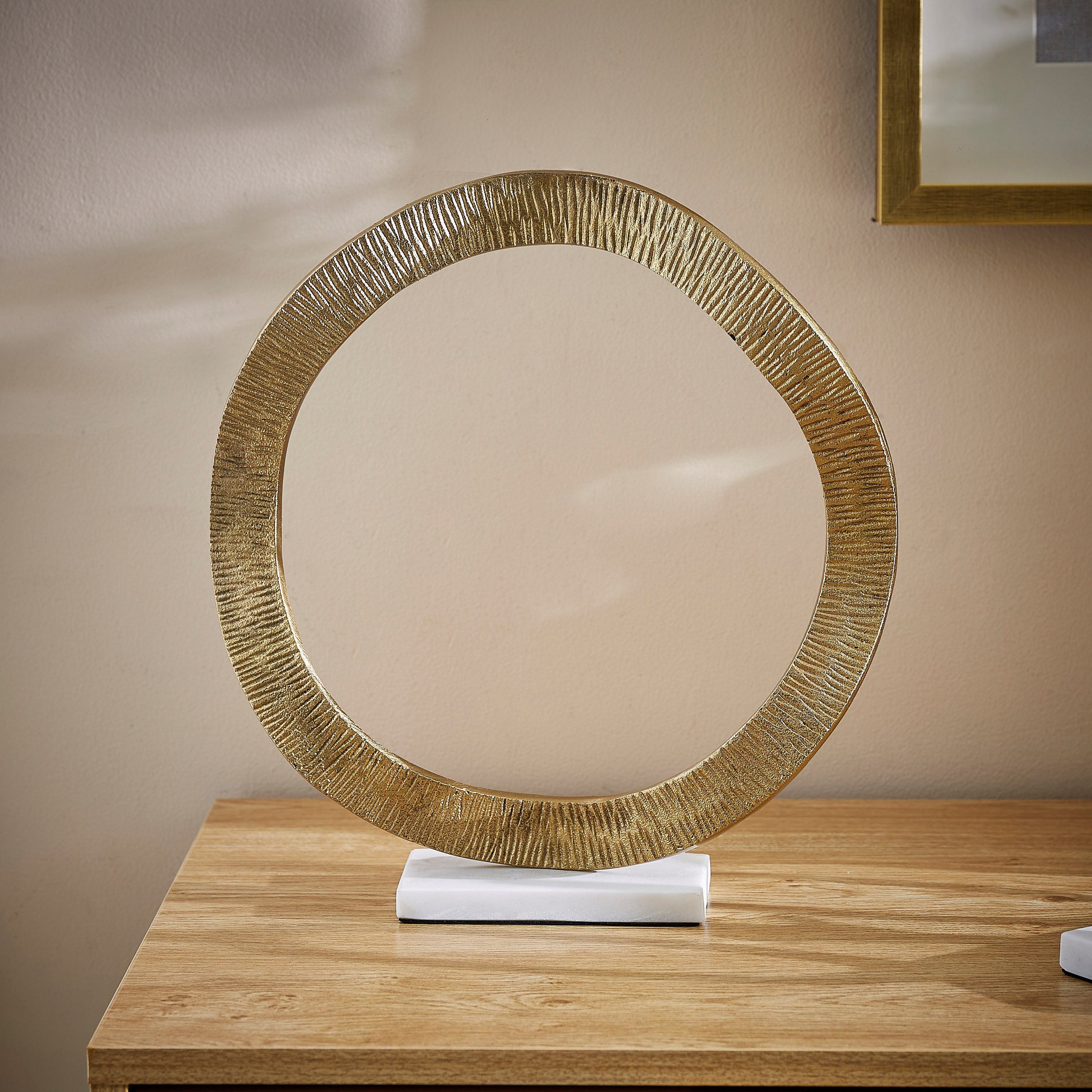 Inaara Metal Disc Abstract Sculpture - 26x10x40 cm-hbxhomeware-homedecor-figurinesandornaments-image-2