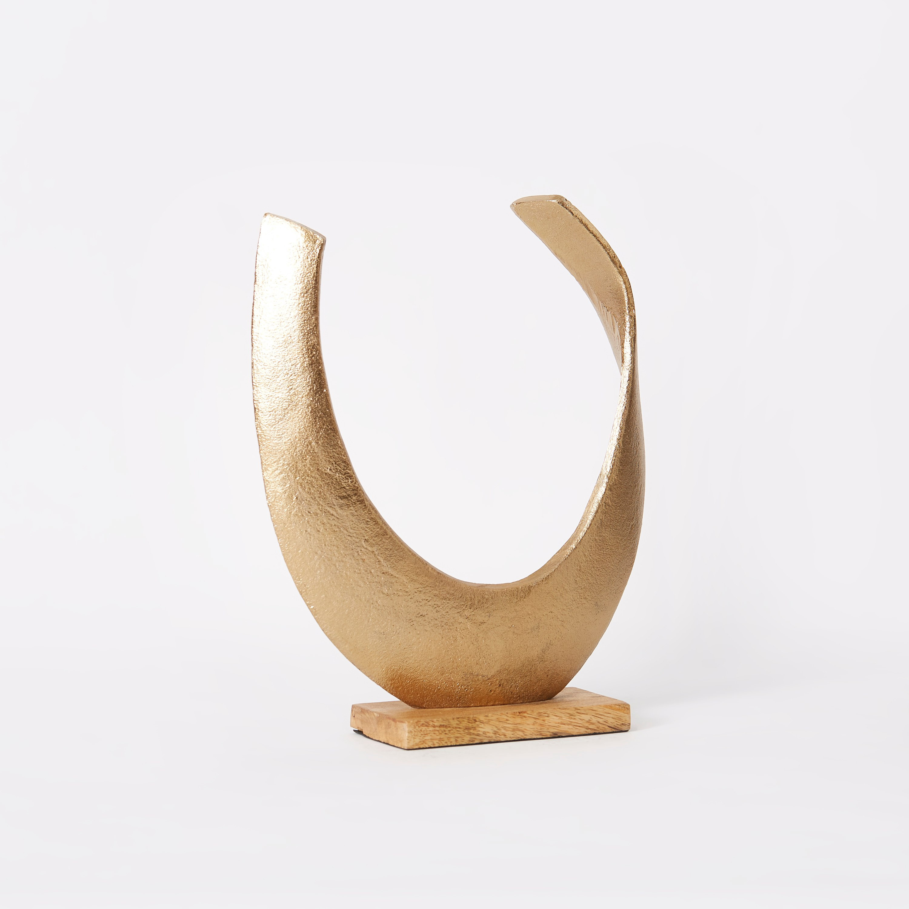 Inaara Metal Half Disc Abstract Sculpture - 26x10x34 cm-hbxhomeware-homedecor-figurinesandornaments-image-6