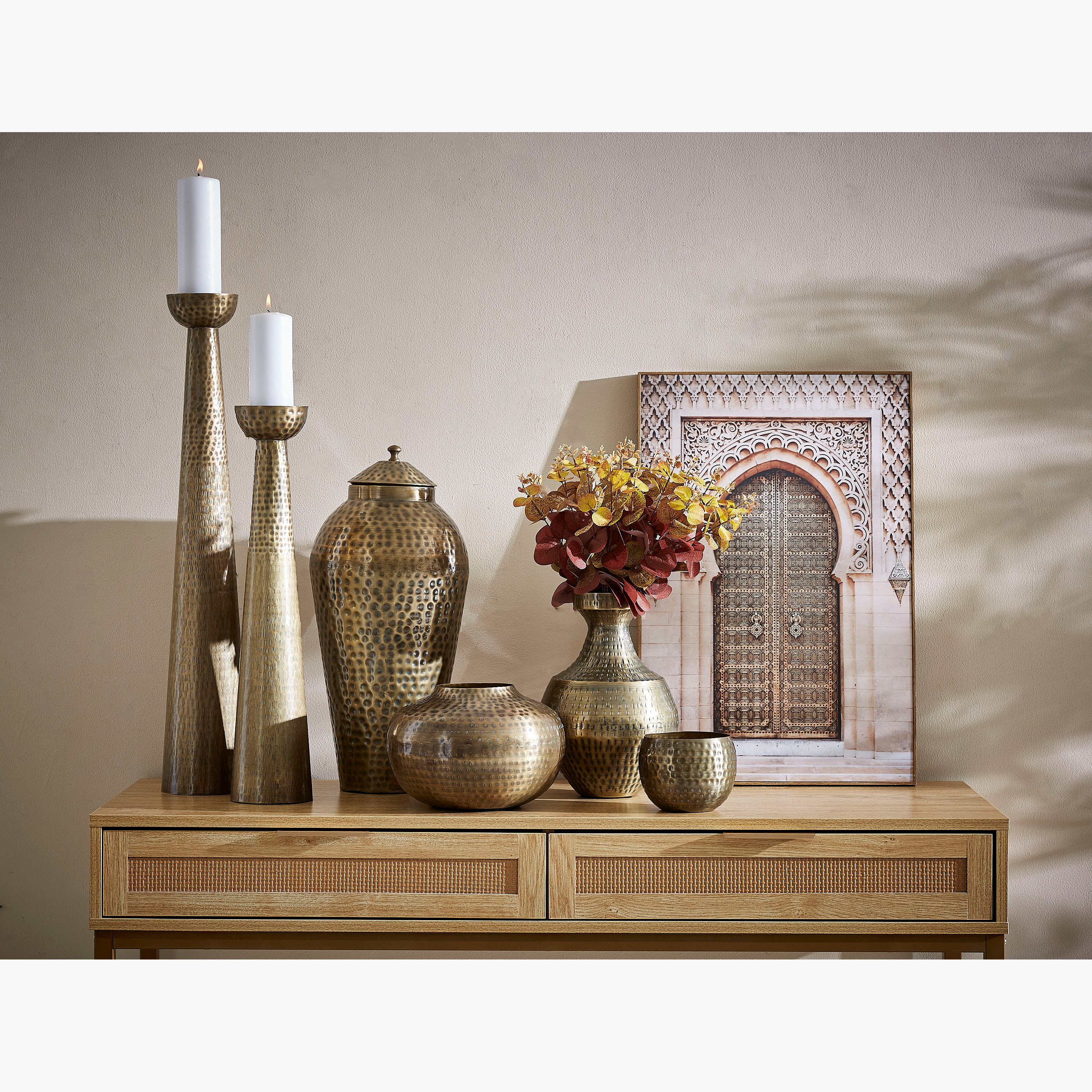 Inaara Metal Textured Floor Jar - 20x20x60 cm-PROMO_HB_AE_B1G1_250925-image-4
