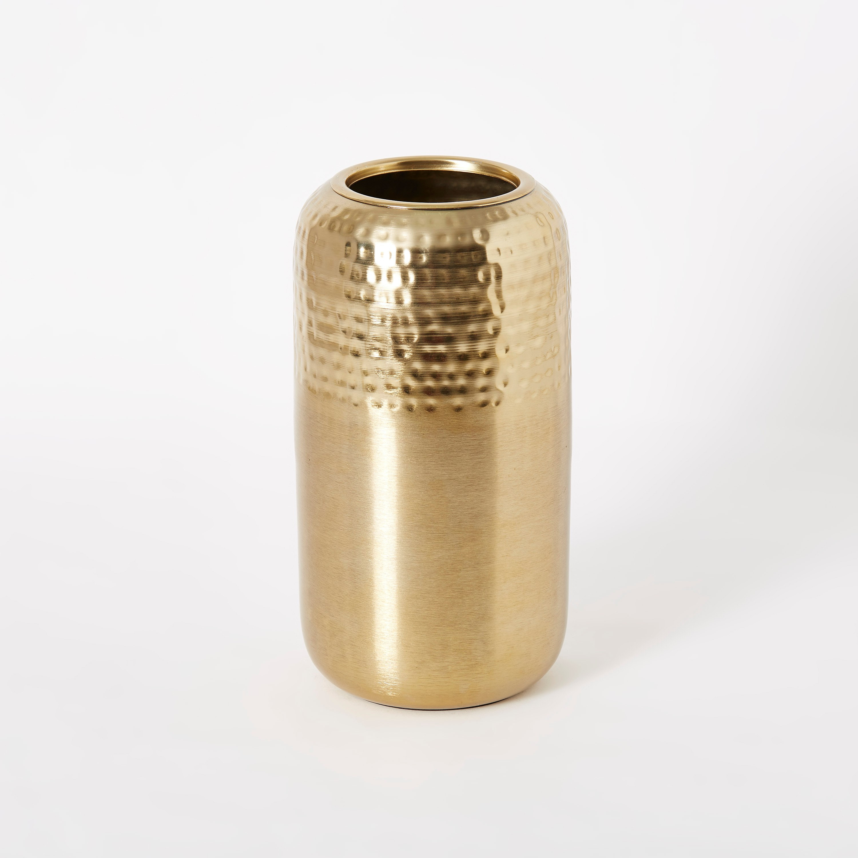 مزهرية صغيرة معدنية مزدوجة الملمس من إنارة - 15x15x26 سم-hbxbedroom-decorandaccessories-vases-image-5