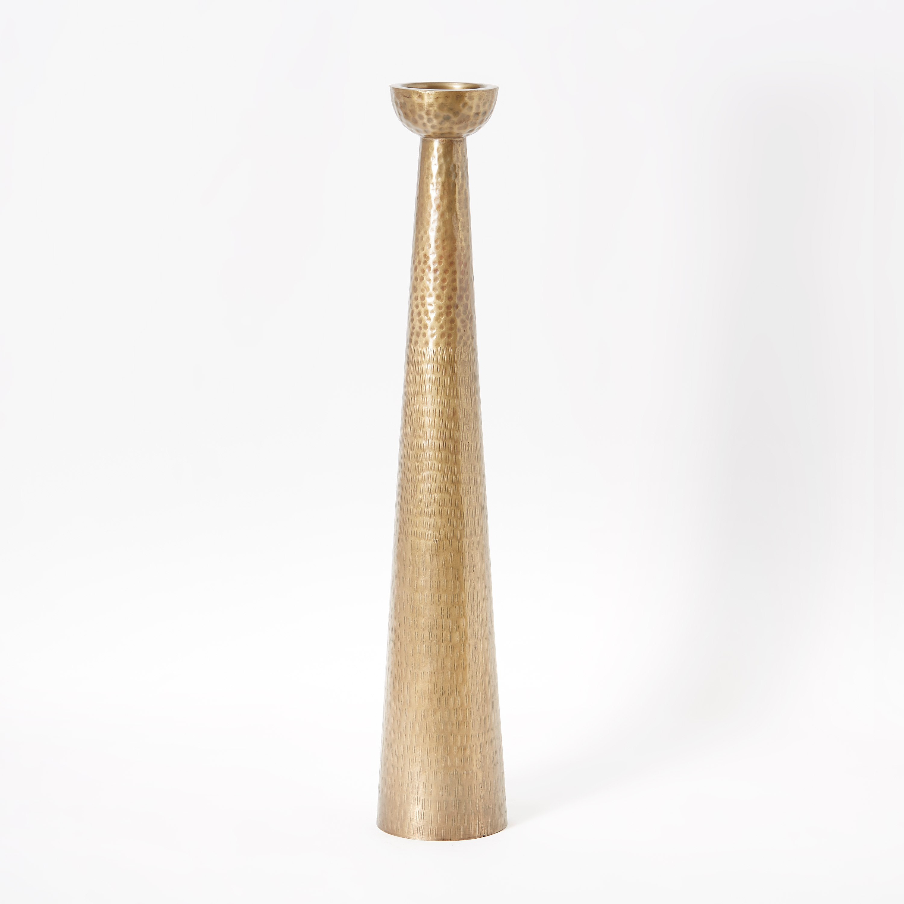 حامل شموع معدني طويل بارز الملمس من إنارة - 15x15x70 سم-hbxlivingroom-decorandaccessories-candleholders-image-5