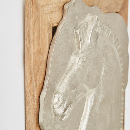 Scout Metal Horse Fossil Accent - 34x6x31 cms