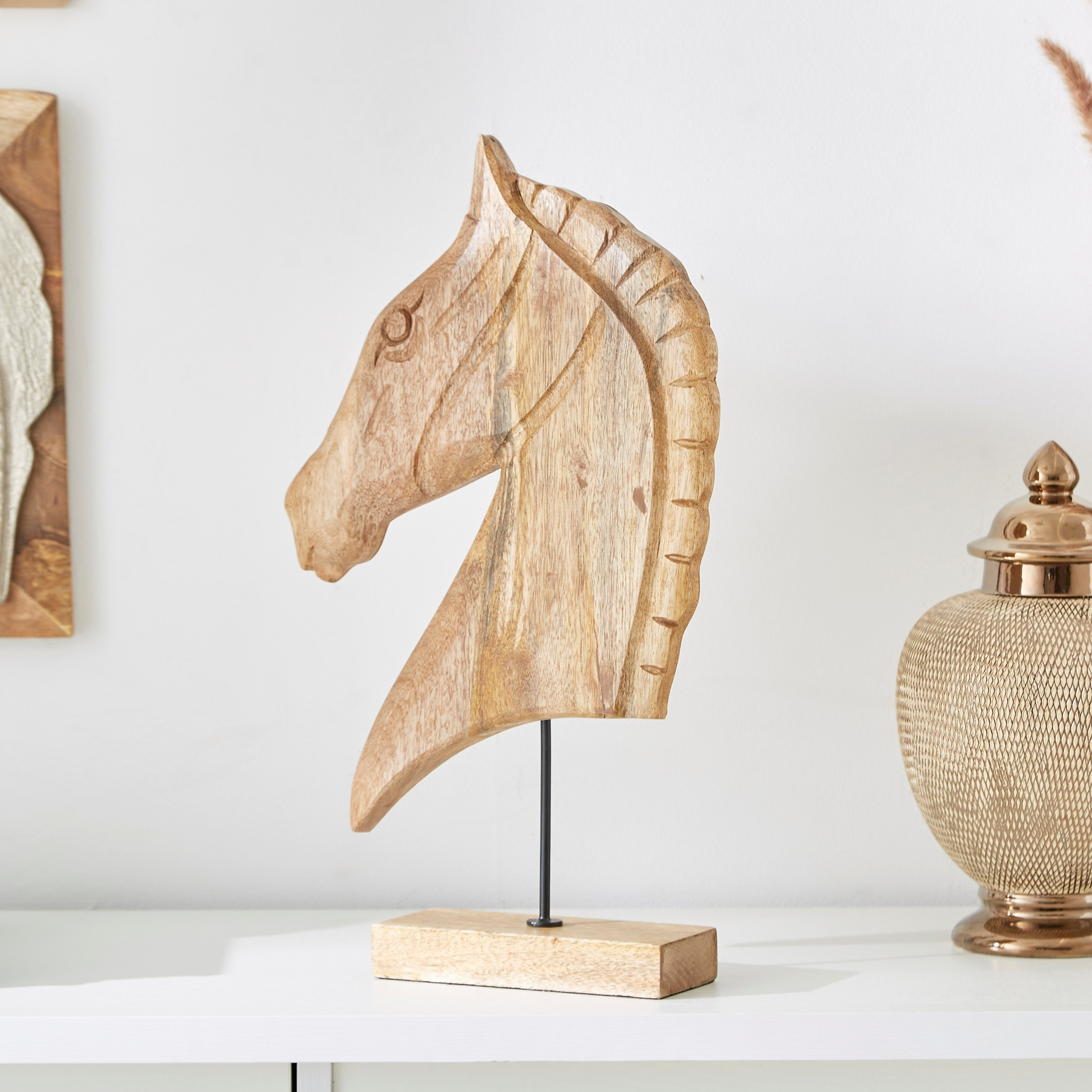 تمثال نصف حصان خشبي من سكاوت - 28x12.5x49 سم-hbxhomeware-homedecor-figurinesandornaments-image-1