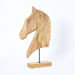 Scout Wooden Horse Bust Figurine - 28x12.5x49 cm-Figurines and Ornaments-thumbnailMobile-5