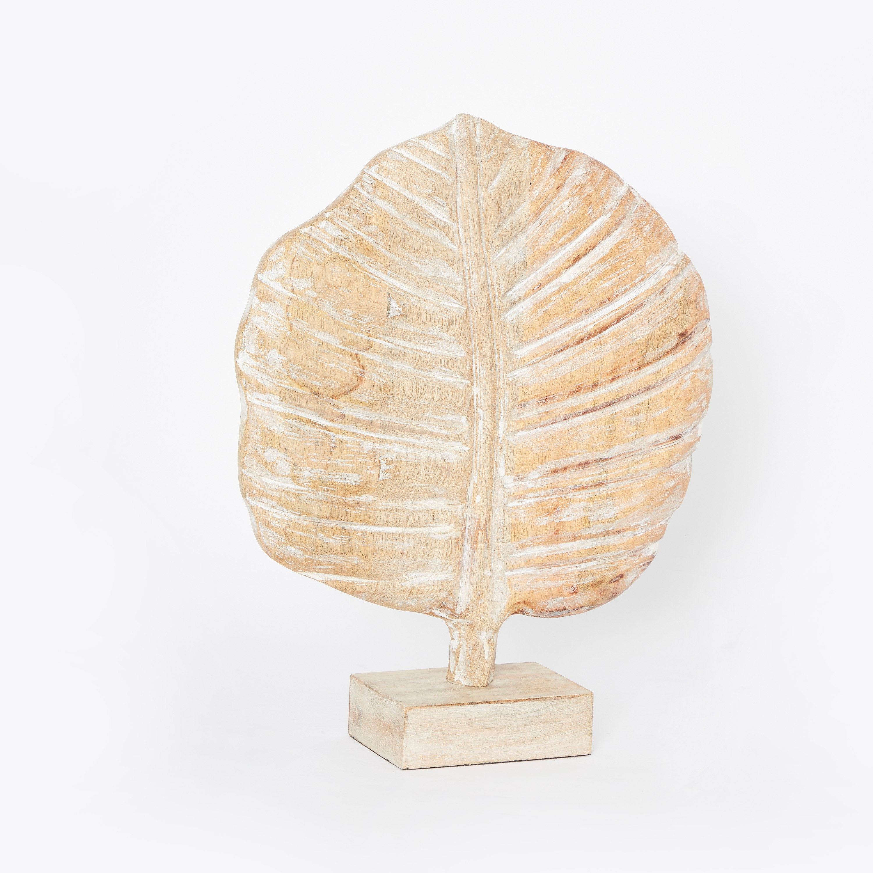 Scout Wood Textured Large Peepal Leaf Accent - 31x11.5x43 cm-hbxhomeware-homedecor-figurinesandornaments-image-5