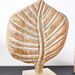 Scout Wood Textured Small Peepal Leaf Accent - 22x9x29 cm-Figurines and Ornaments-thumbnailMobile-2