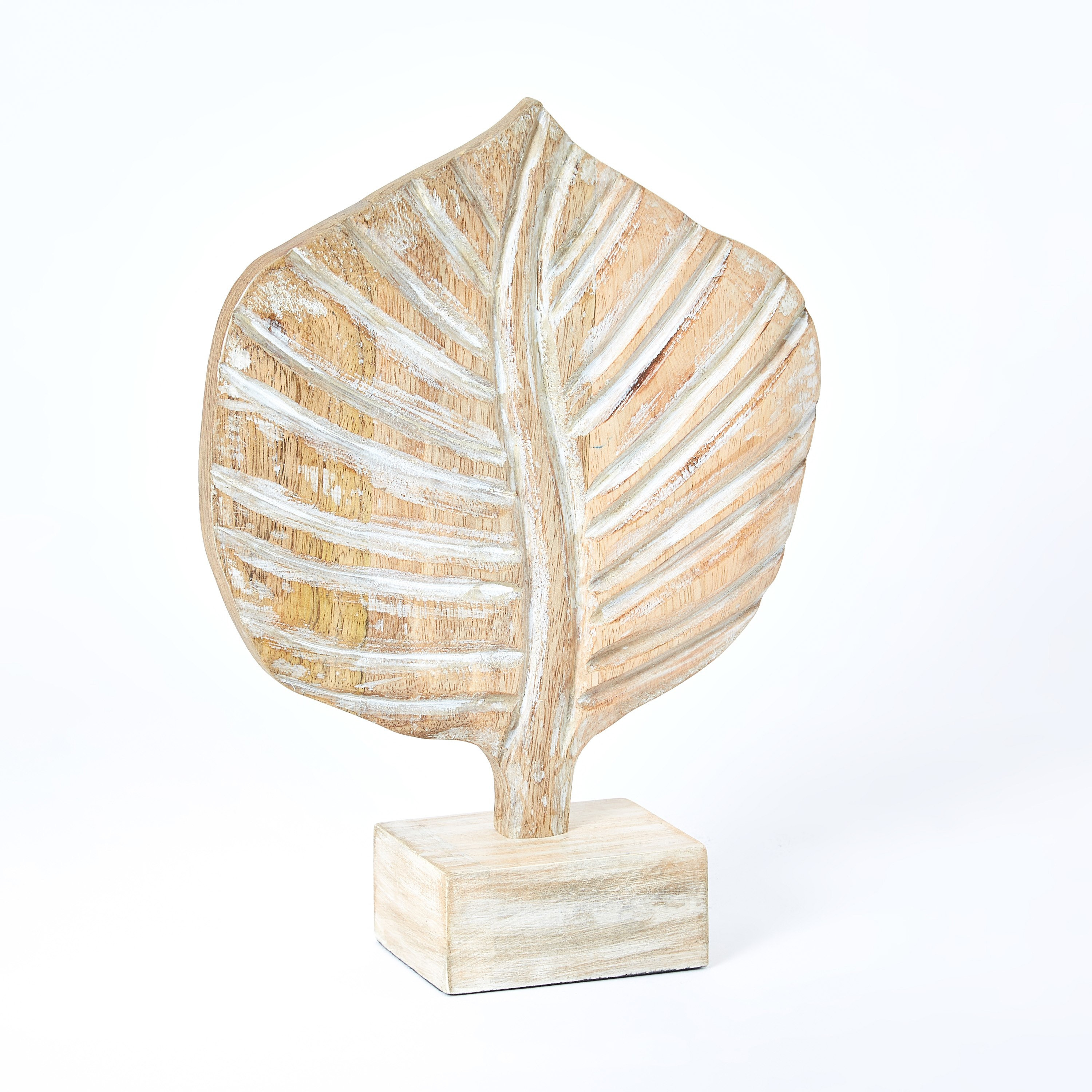 قطعة ديكور خشبية بارزة الملمس بتصميم أوراق بيبال صغيرة من سكاوت - 22x9x29 سم-hbxhomeware-homedecor-figurinesandornaments-image-5