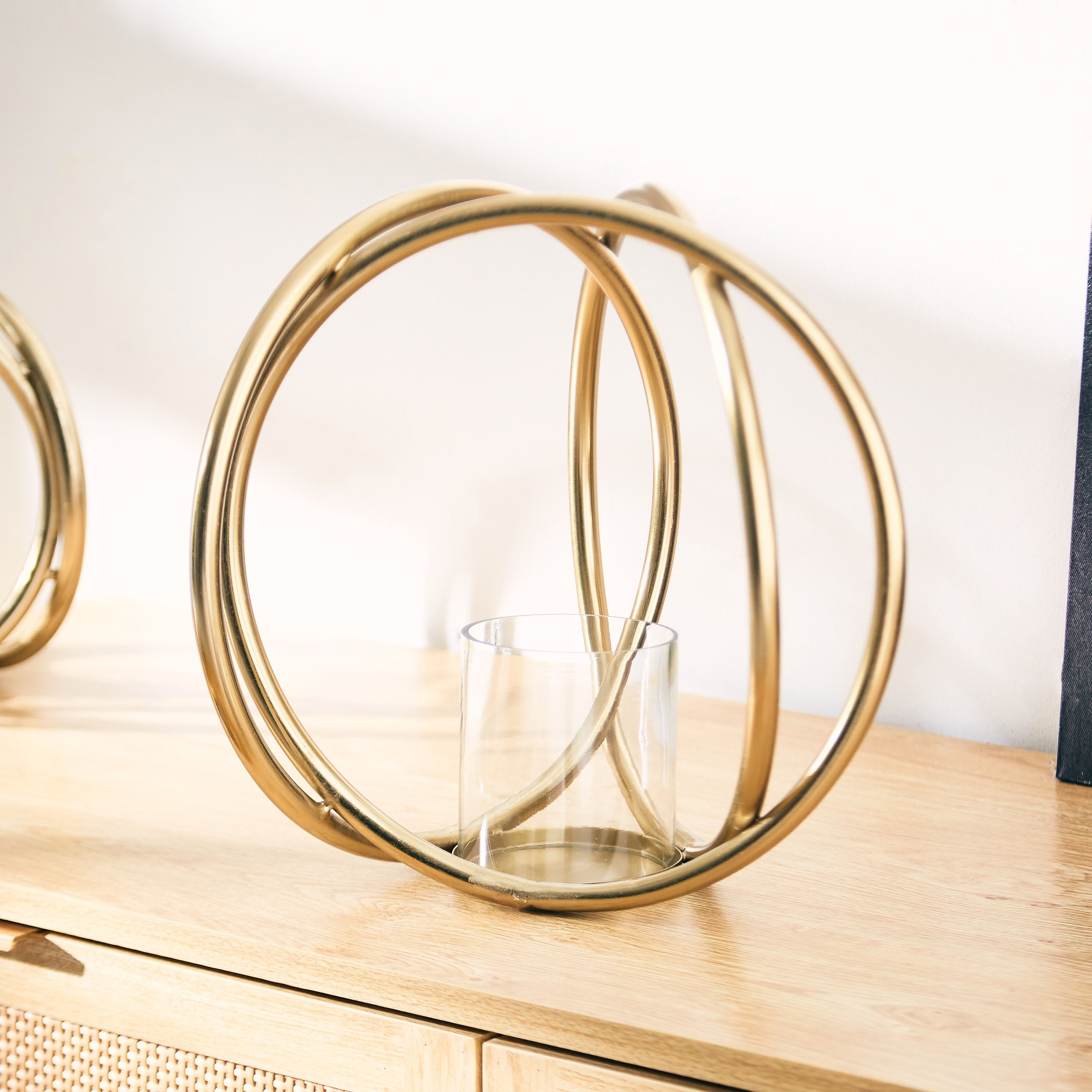 حامل شموع فرع معدني من إنارة - 28×28×28 سم-hbxlivingroom-decorandaccessories-candleholders-image-1