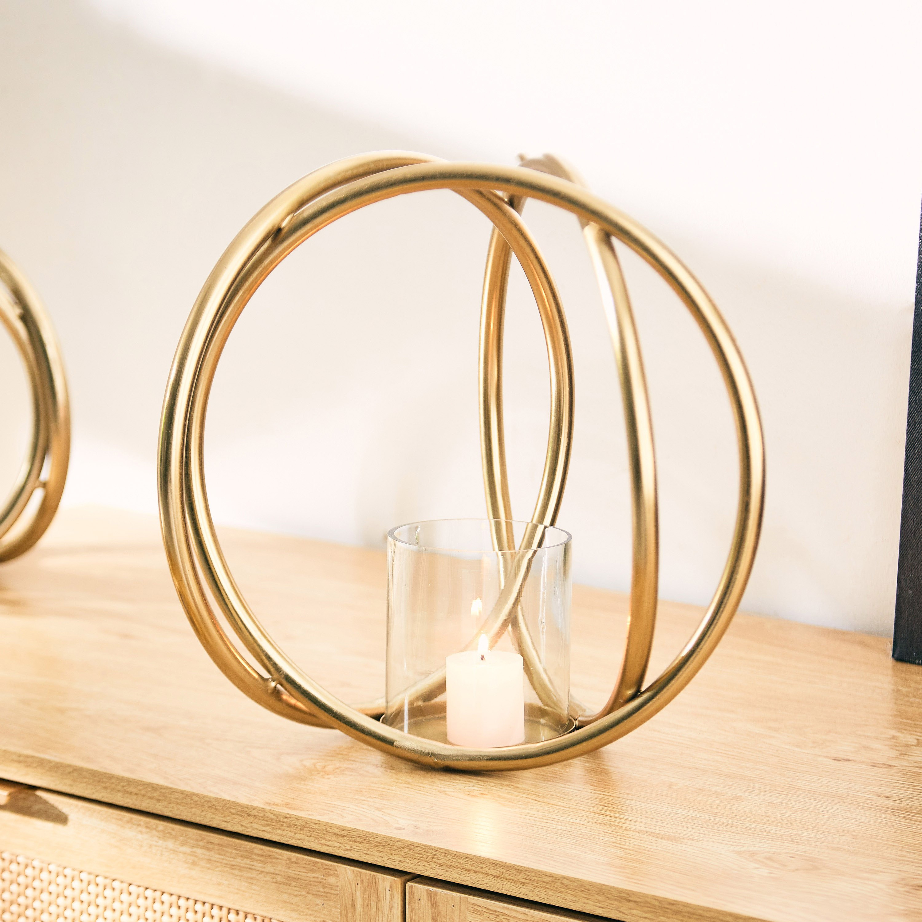 حامل شموع فرع معدني من إنارة - 28×28×28 سم-hbxlivingroom-decorandaccessories-candleholders-image-2