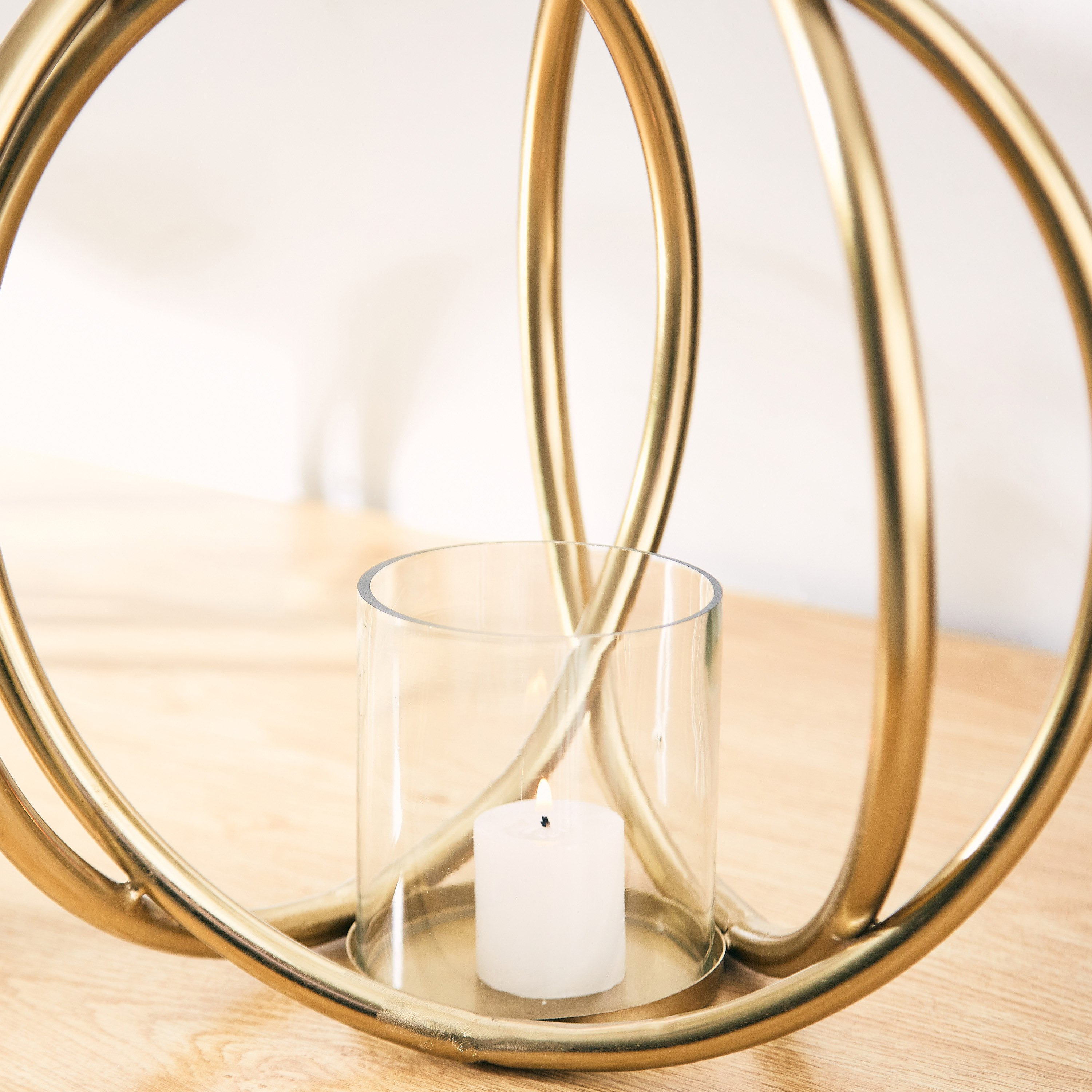حامل شموع فرع معدني من إنارة - 28×28×28 سم-hbxlivingroom-decorandaccessories-candleholders-image-3