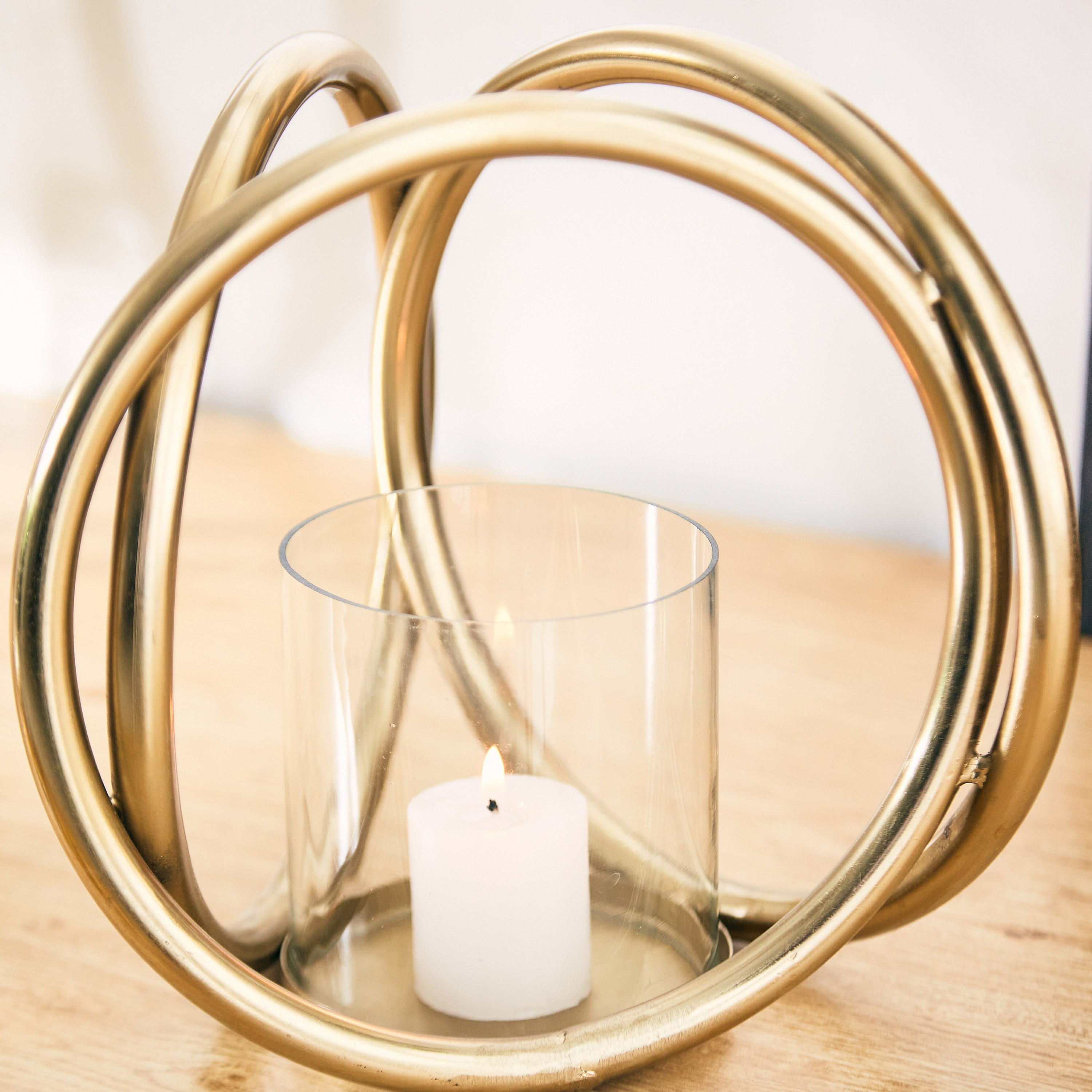 حامل شموع معدني من إنارة - 20x20x20 سم-hbxlivingroom-decorandaccessories-candleholders-image-3
