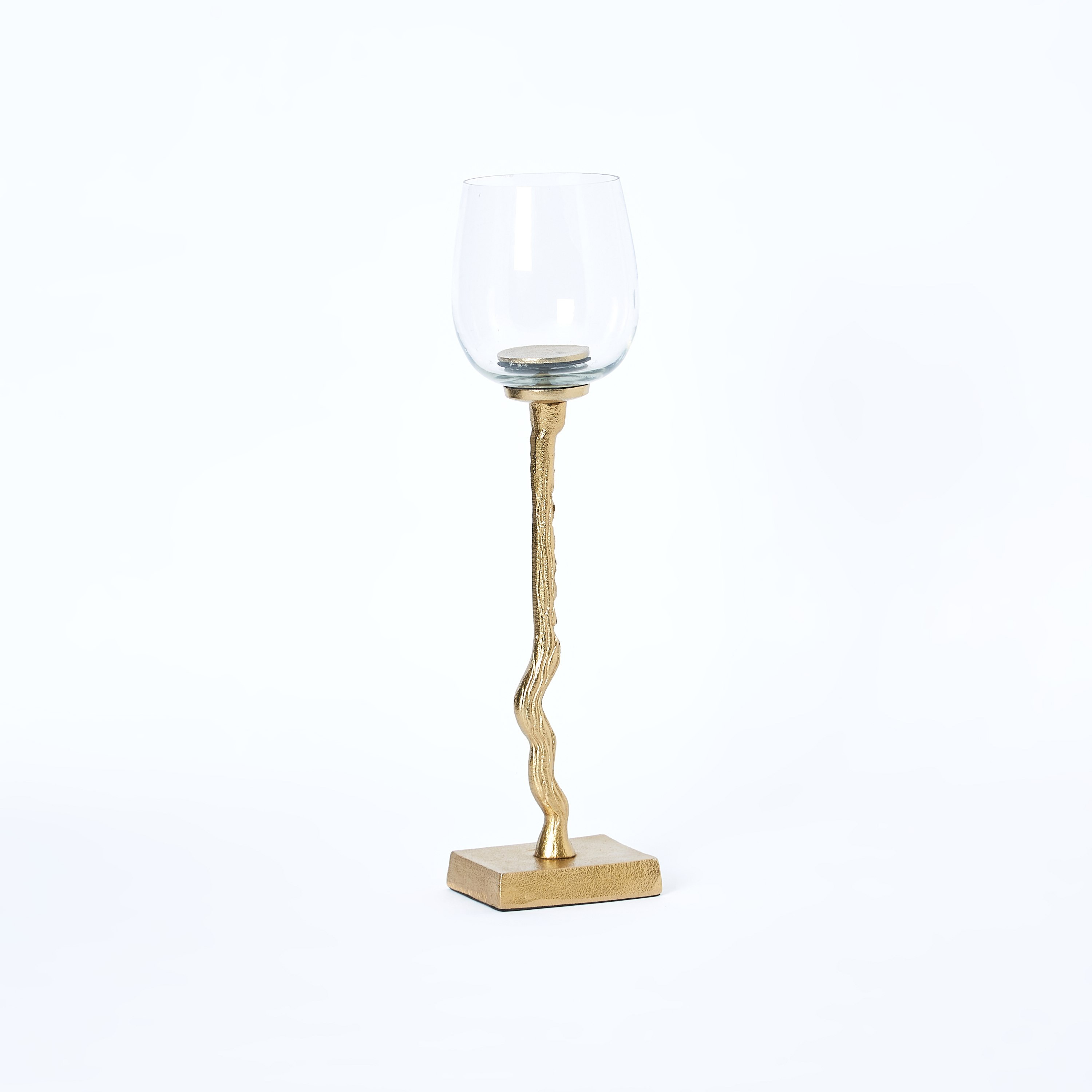 فانوس زجاجي منقوش بحامل من سكاوت- 10x10x38  سم-hbxlivingroom-decorandaccessories-candleholders-image-5