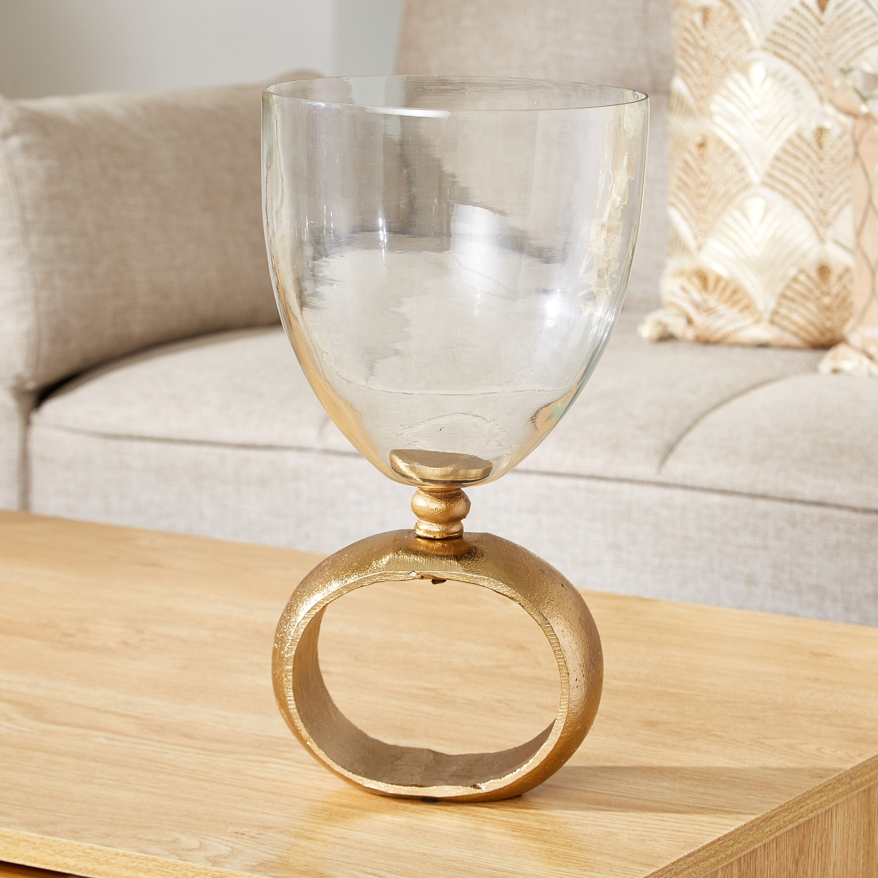 حامل شموع زجاجي كروي مع حامل من سكاوت - 20 × 20 × 25 سم-hbxlivingroom-decorandaccessories-candleholders-image-1