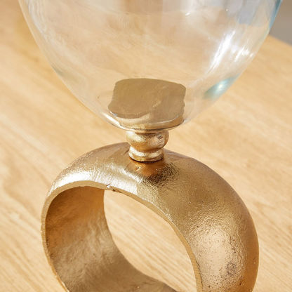 Scout Glass Sphere Hurricane Candle Holder with Stand - 20x20x25 cms