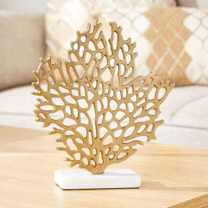 Scout Metal Perforated Fern Leaf Sculpture - 9x5x20 cms